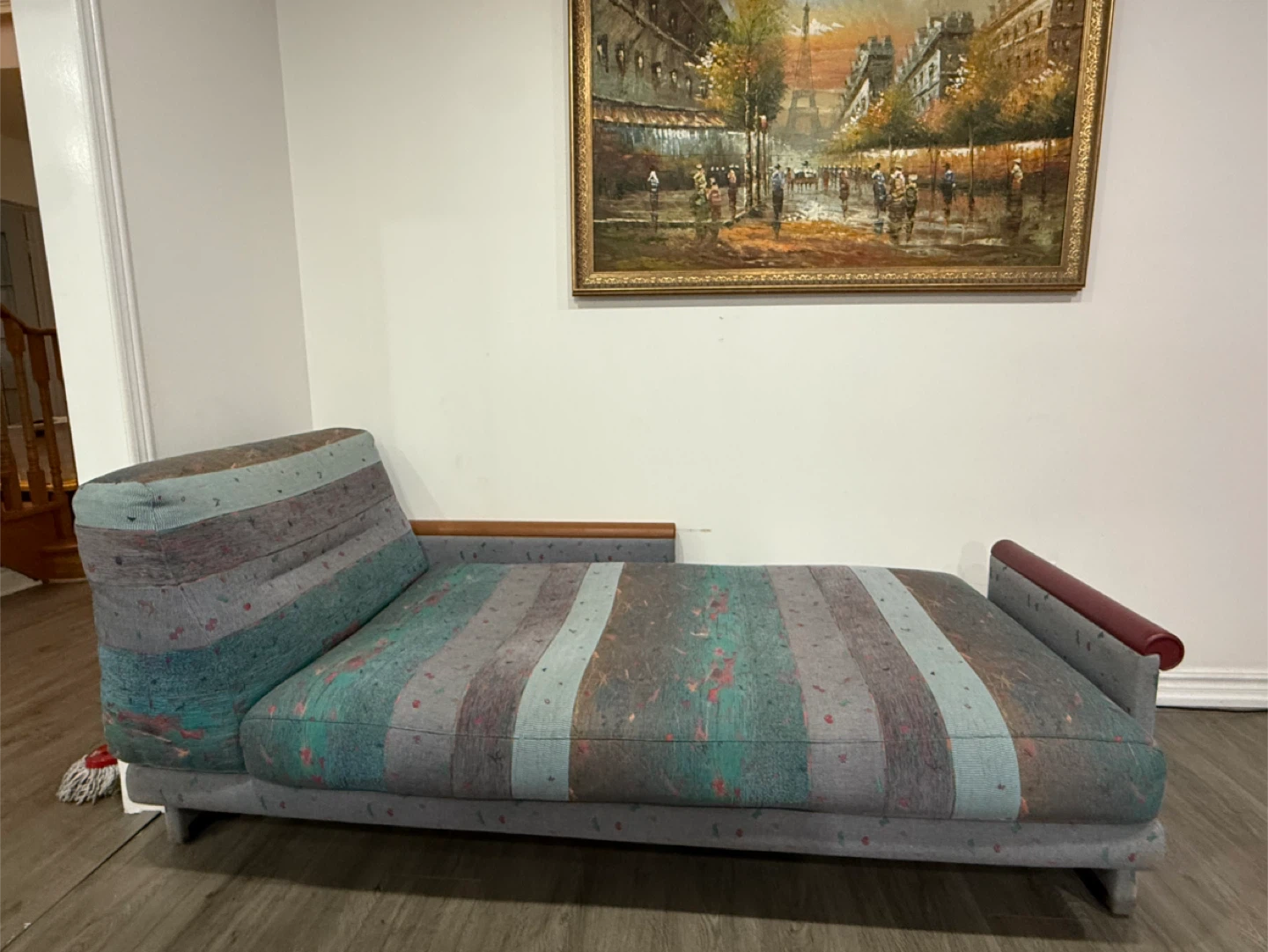 Striped Sofa and Chaise Lounge Set - photo 2