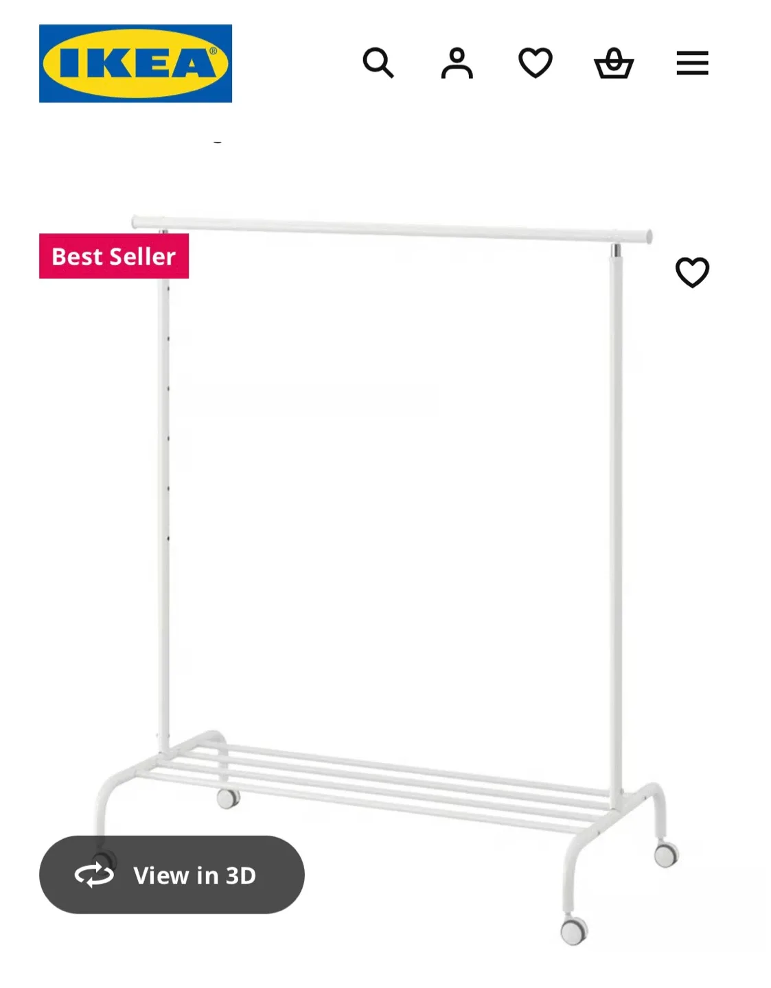 IKEA White Clothes Rack image indicator(4)