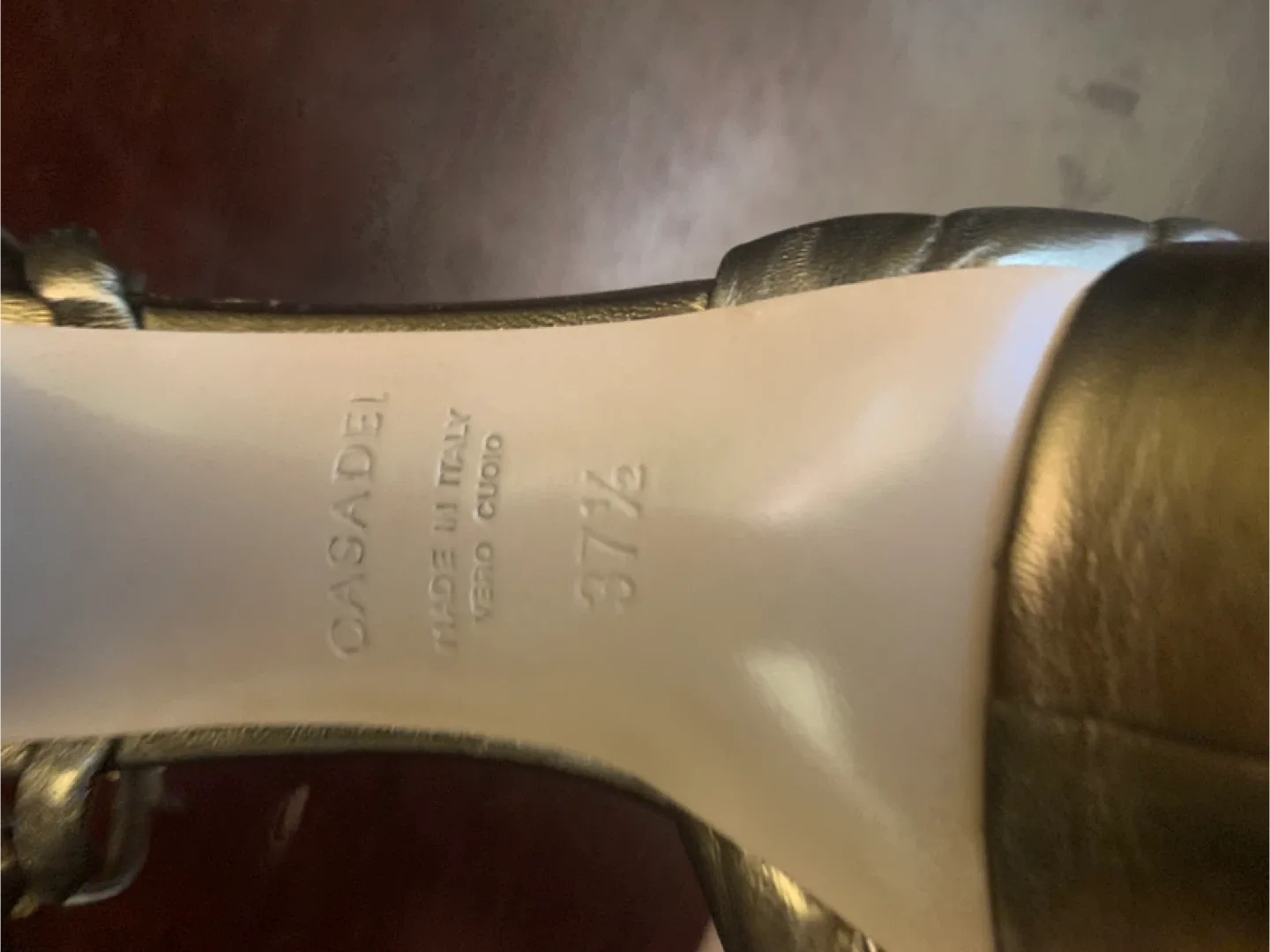 Casadei Bronze Platform Heels image indicator(6)