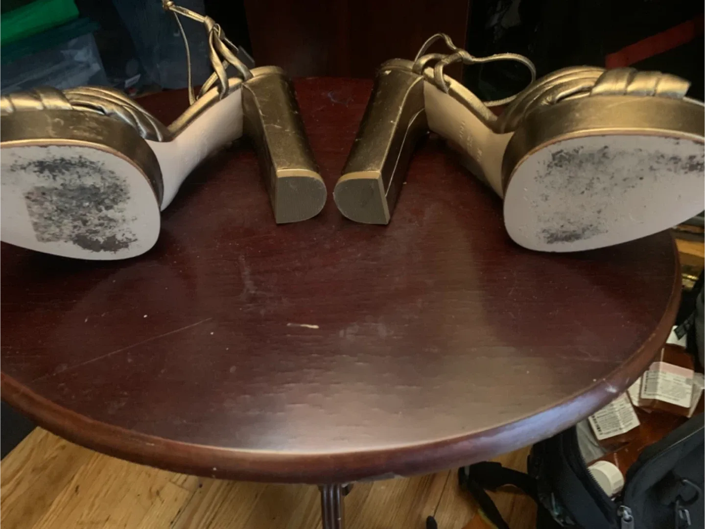 Casadei Bronze Platform Heels image indicator(3)