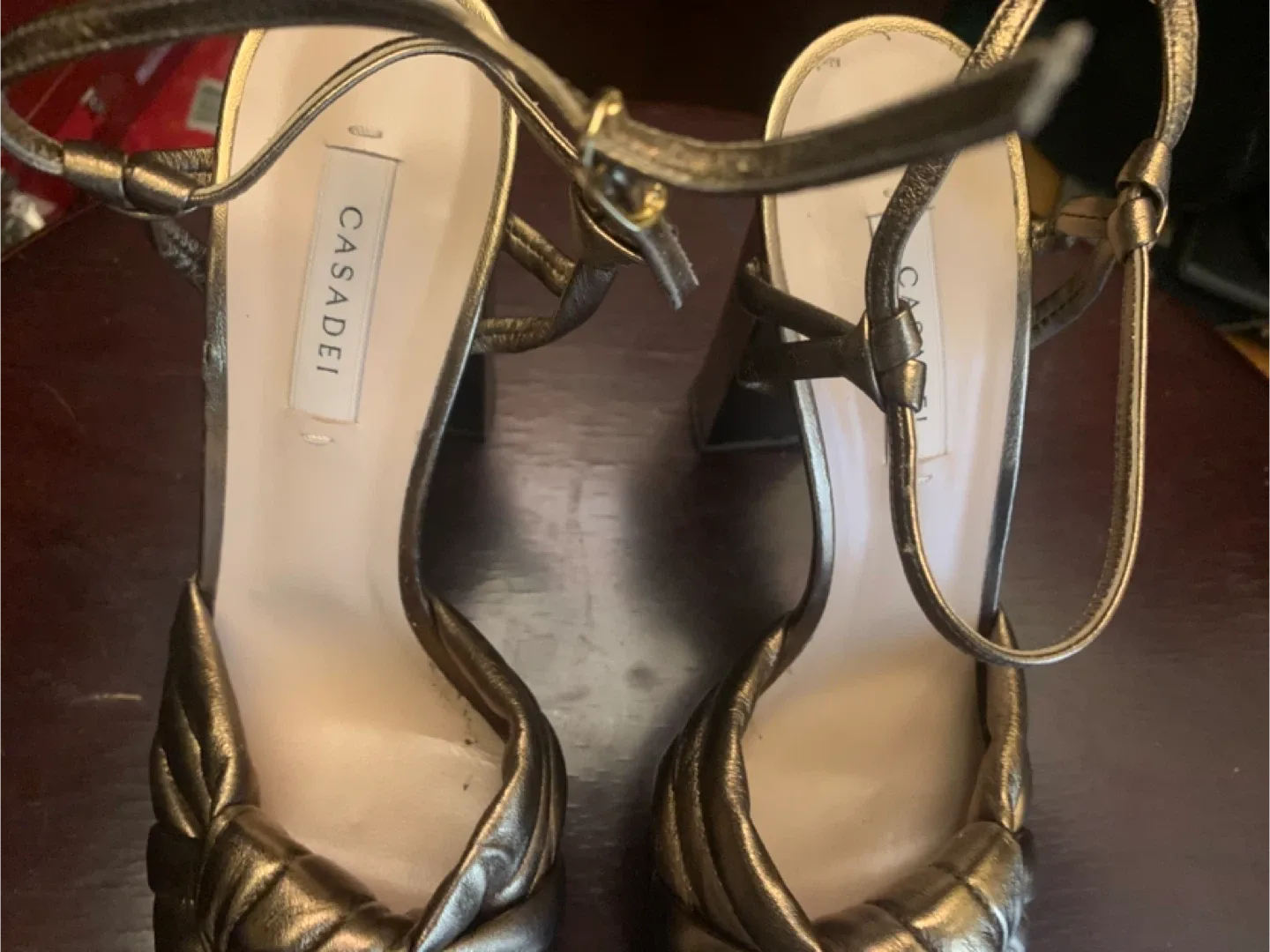 Casadei Bronze Platform Heels image indicator(7)