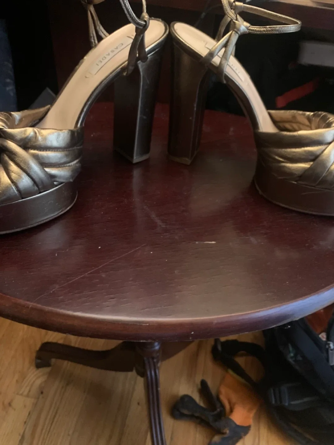 Casadei Bronze Platform Heels image indicator(9)