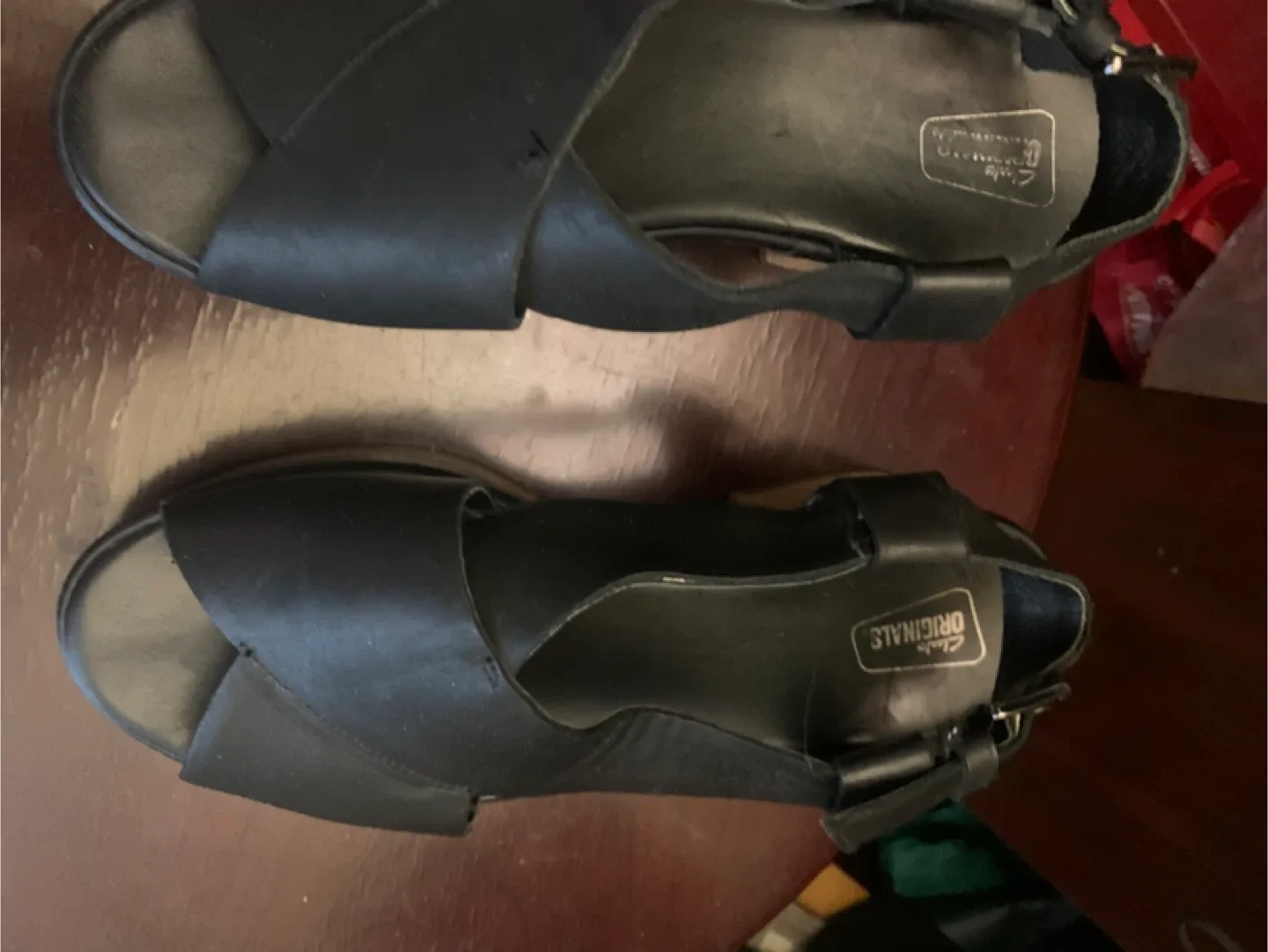 Clarks Originals Black Leather Sandals