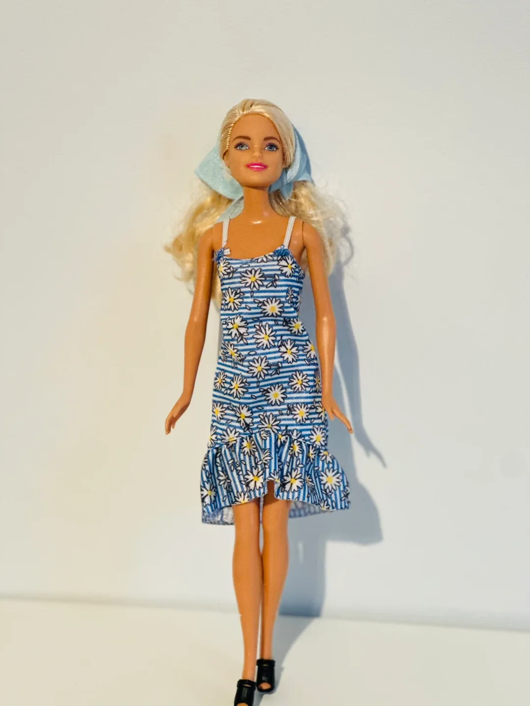 Barbie Doll in Blue Floral Dress thumbnail