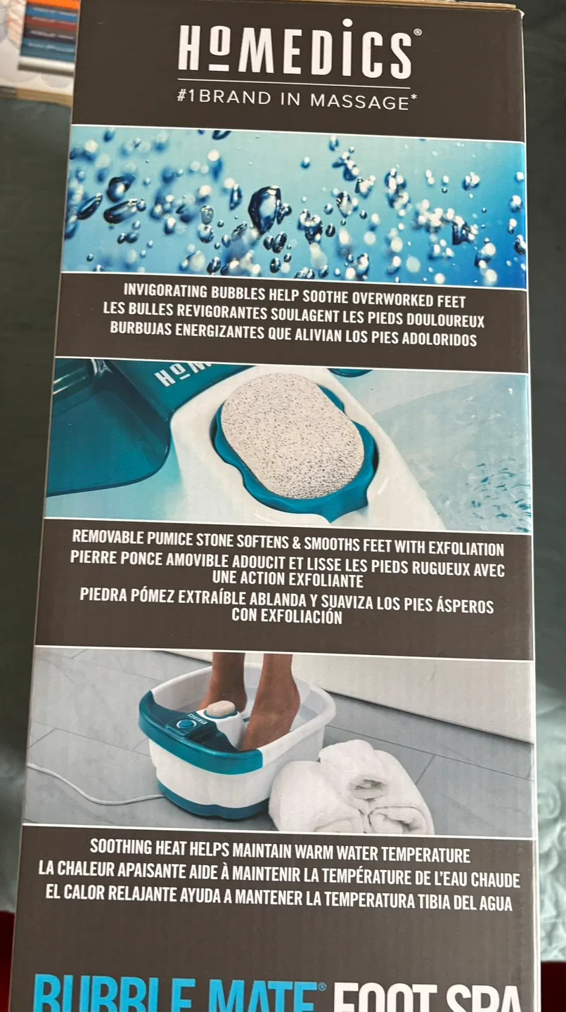 HoMedics Bubble Mate Foot Spa - Like New! image indicator(2)