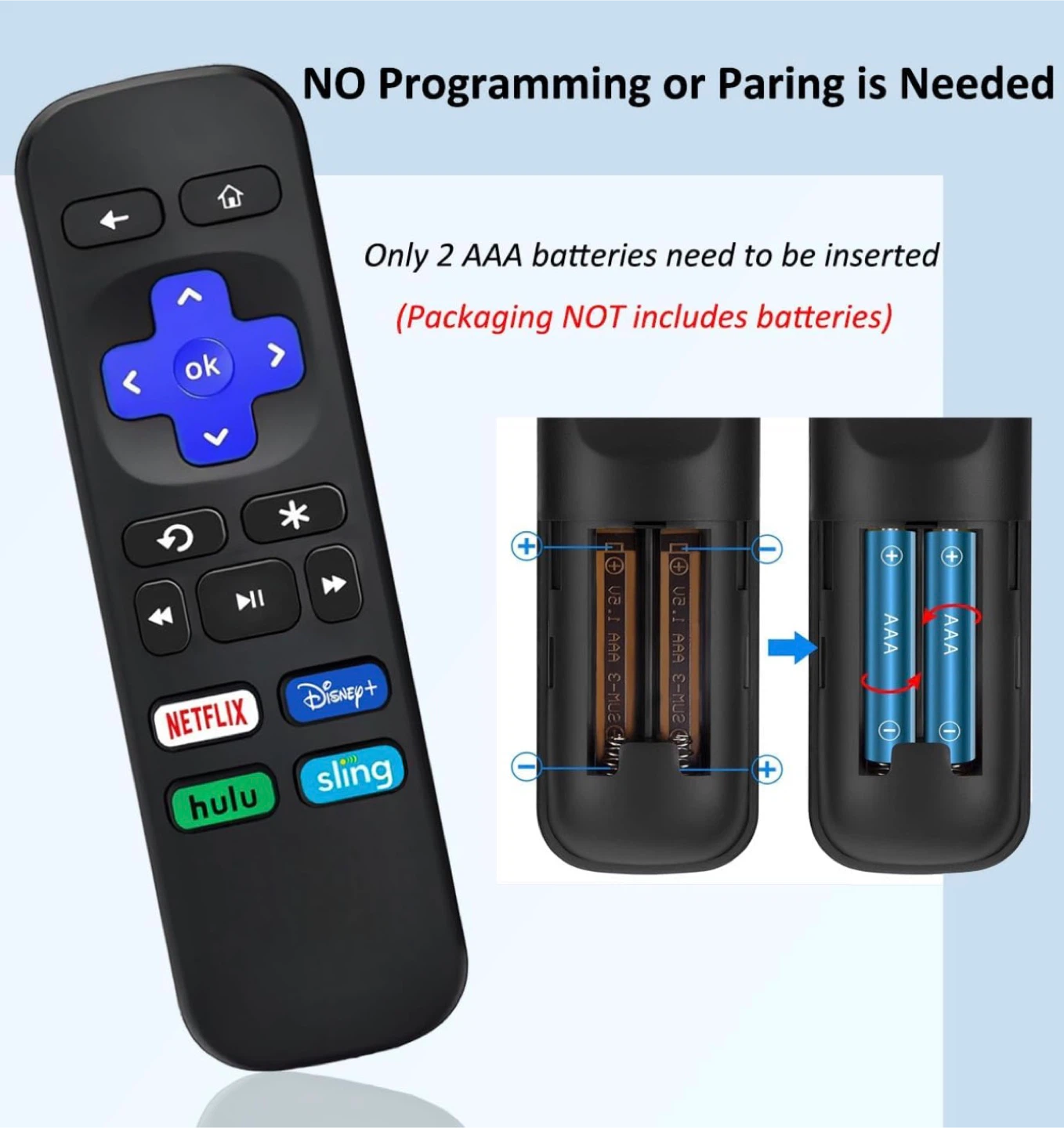Roku Remote - Netflix, Disney+, Hulu, Sling - photo 3