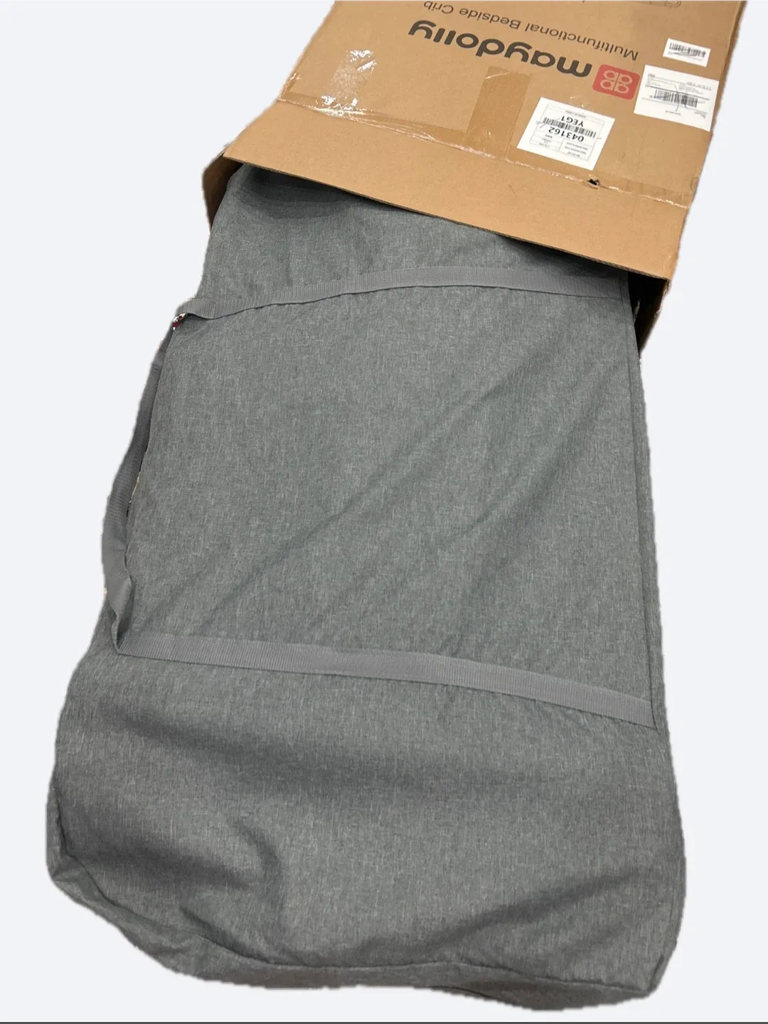 Maydolly Multifunctional Bedside Crib - Grey image indicator(4)