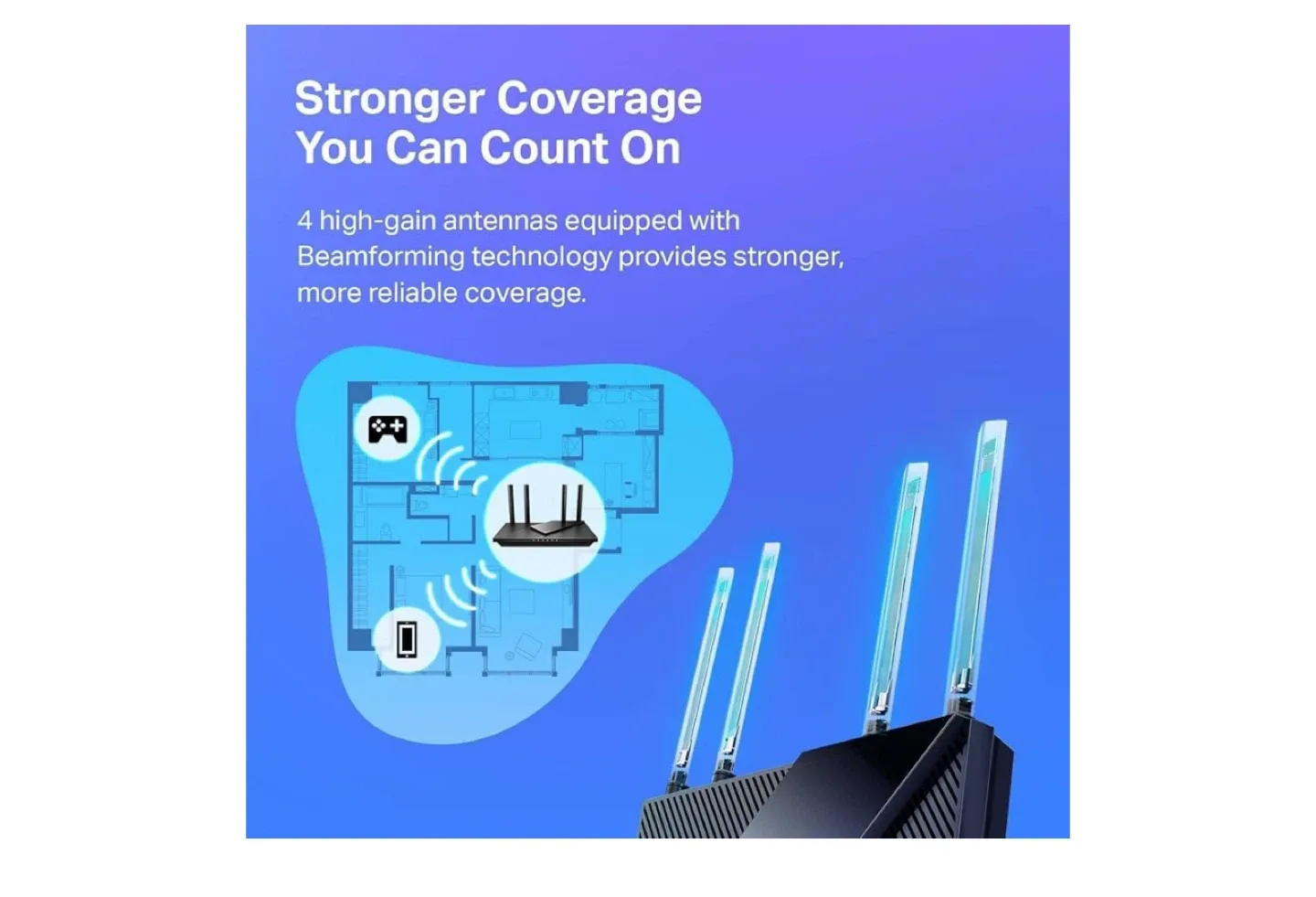 TP-Link AX1800 Dual Band Wi-Fi 6 Router image indicator(4)
