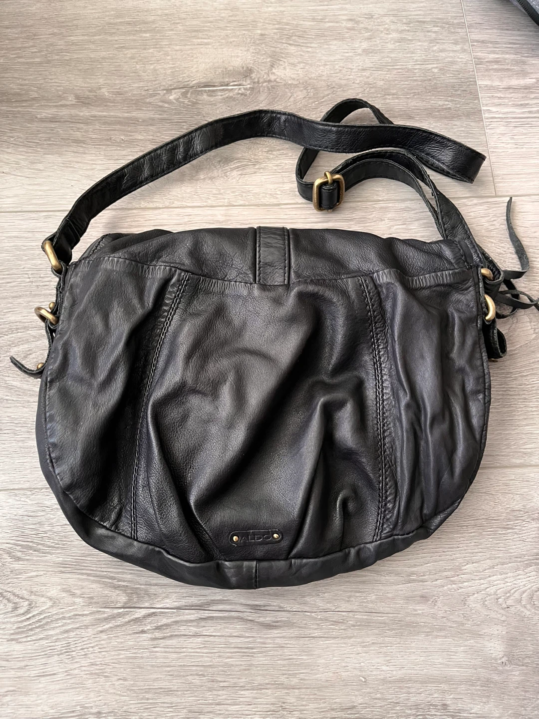 ALDO Black Leather Crossbody Bag - photo 2