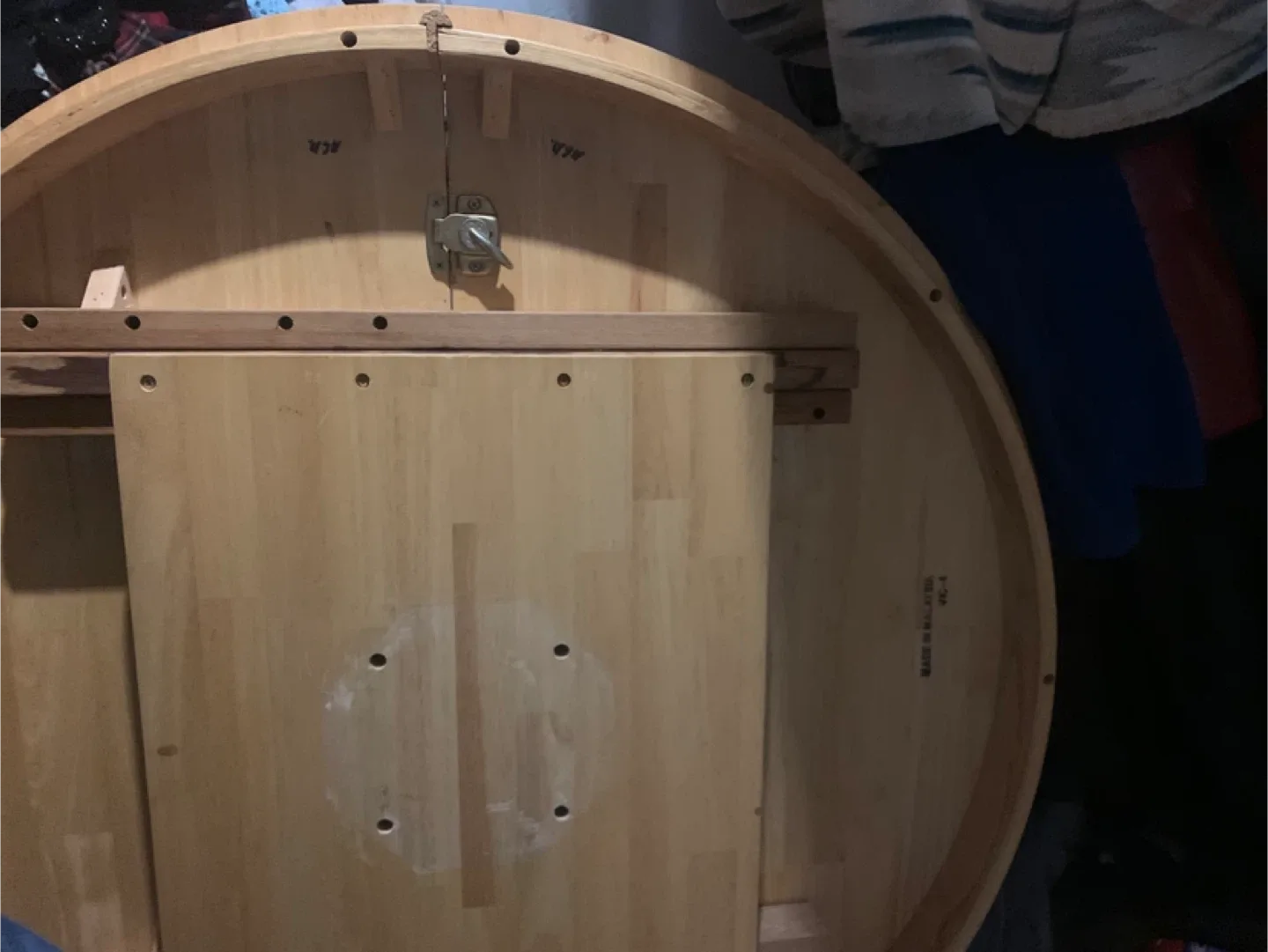 Round Extendable Wooden Table