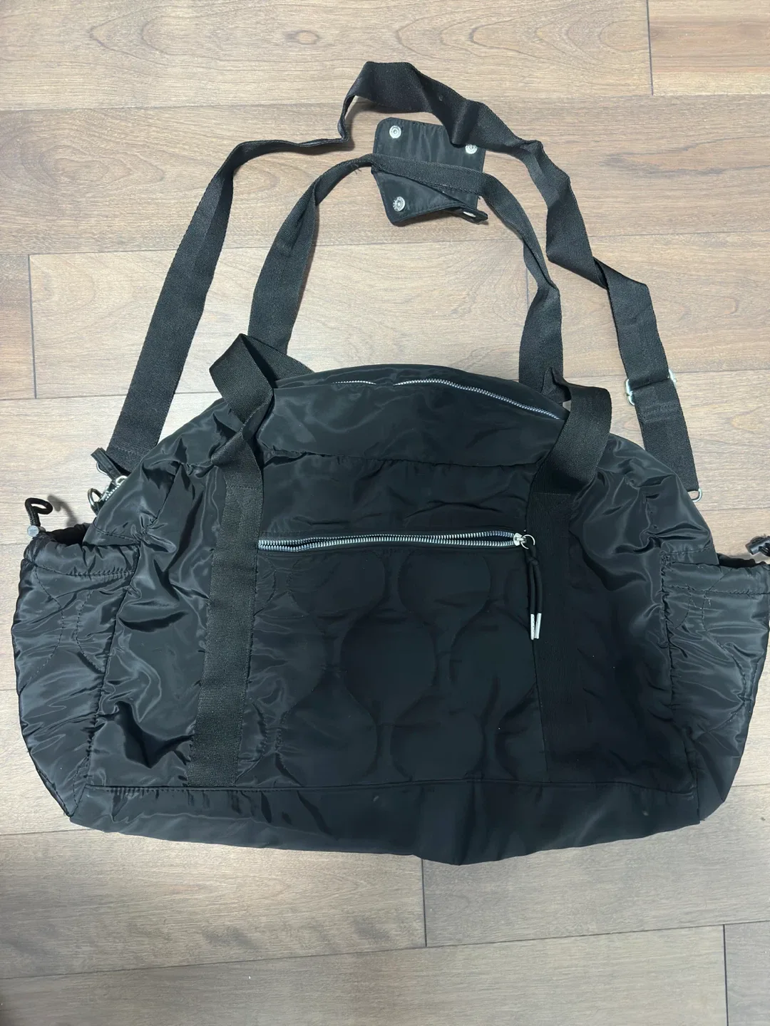 Black Quilted Duffel Bag thumbnail