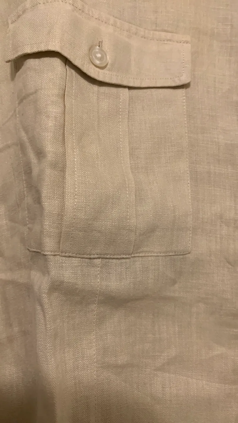 Hugo Boss Regular Fit linen Beige Shirt image indicator(3)