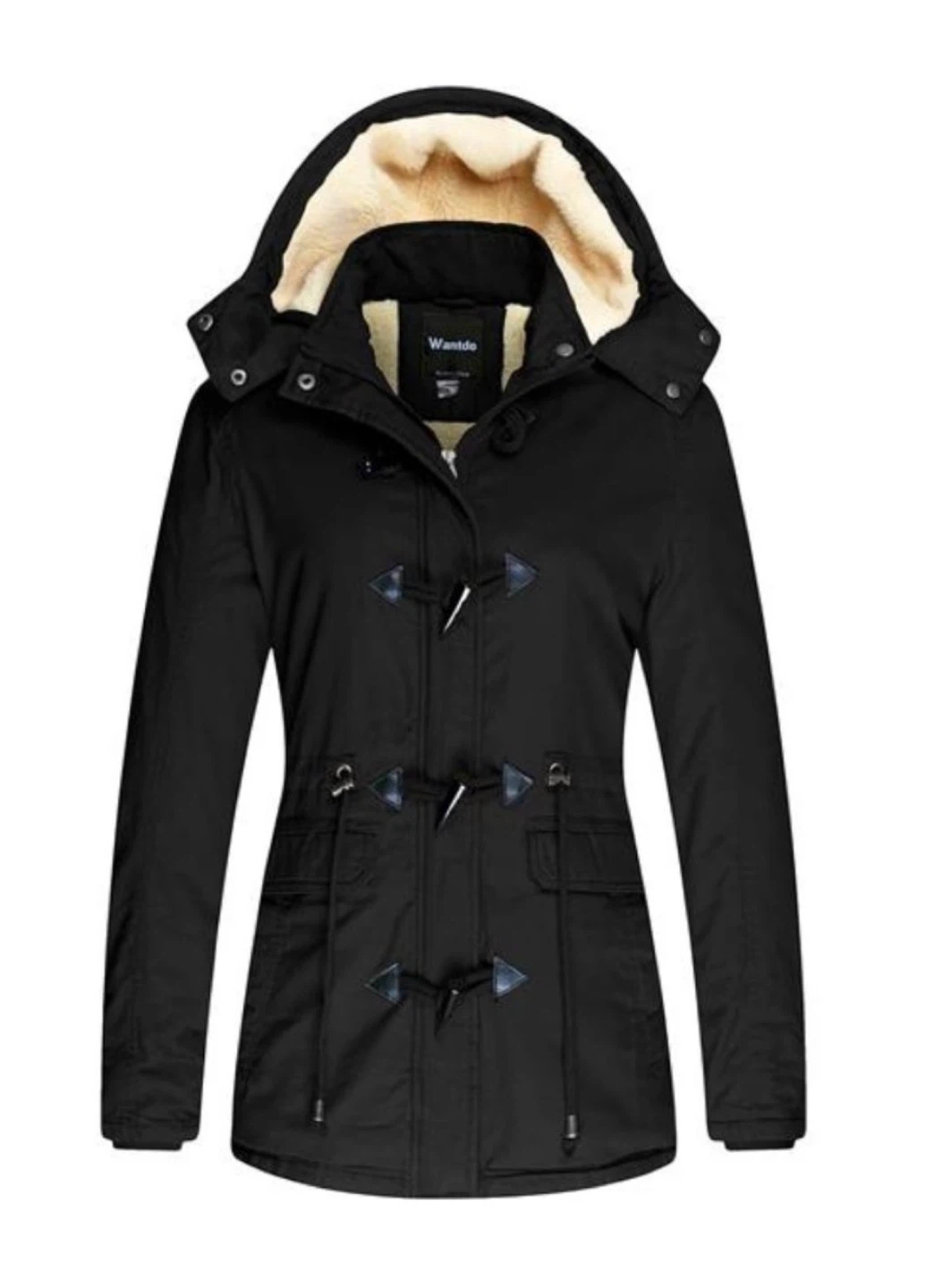 NEW! Wantdo Warm Sherpa Lined Hooded Cotton Jacket Winter Coat