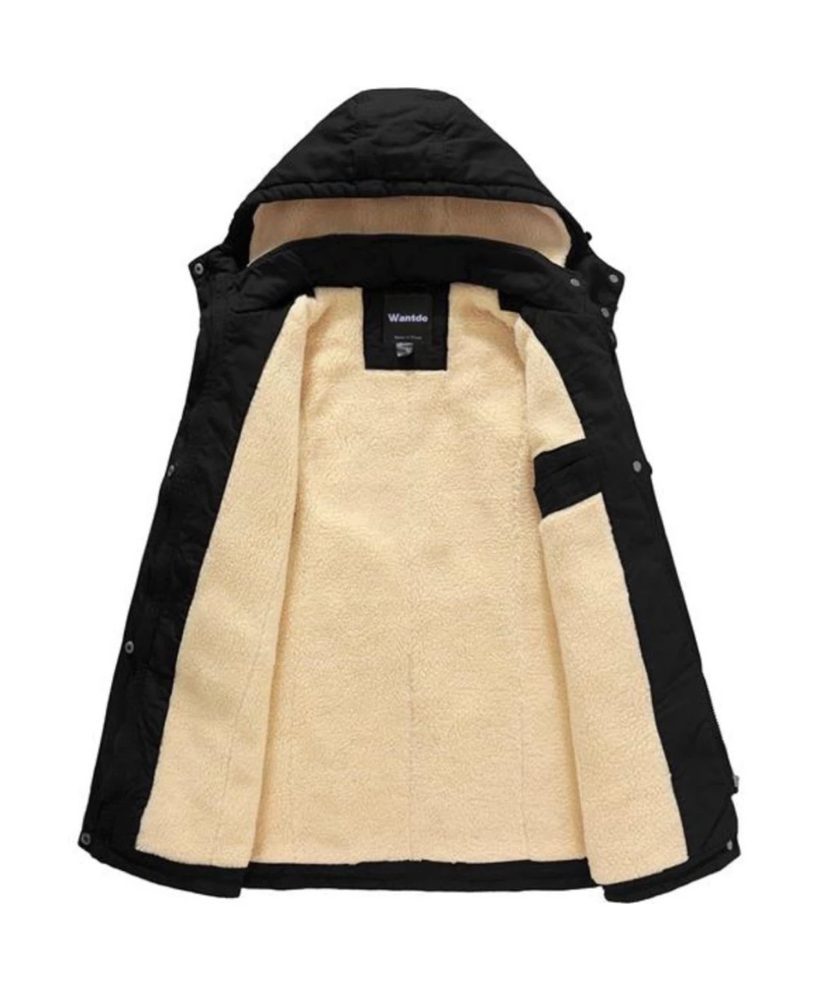 NEW! Wantdo Warm Sherpa Lined Hooded Cotton Jacket Winter Coat - photo 3