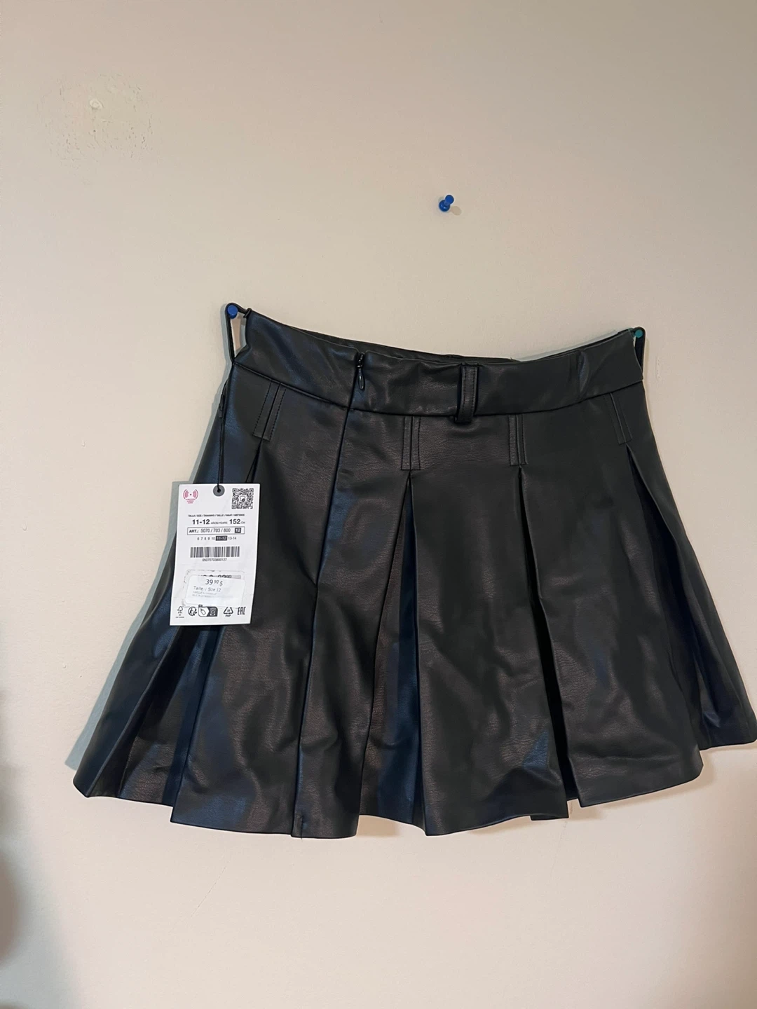 Zara Faux Leather Skirt - Size 11-12