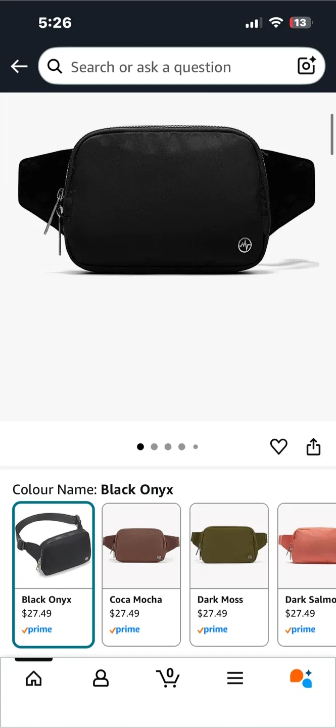 Pander Black Belt Bag 2L image indicator(2)