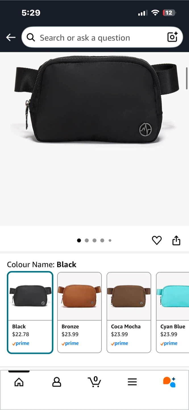 Black Pander Belt Bag - 1L - photo 2