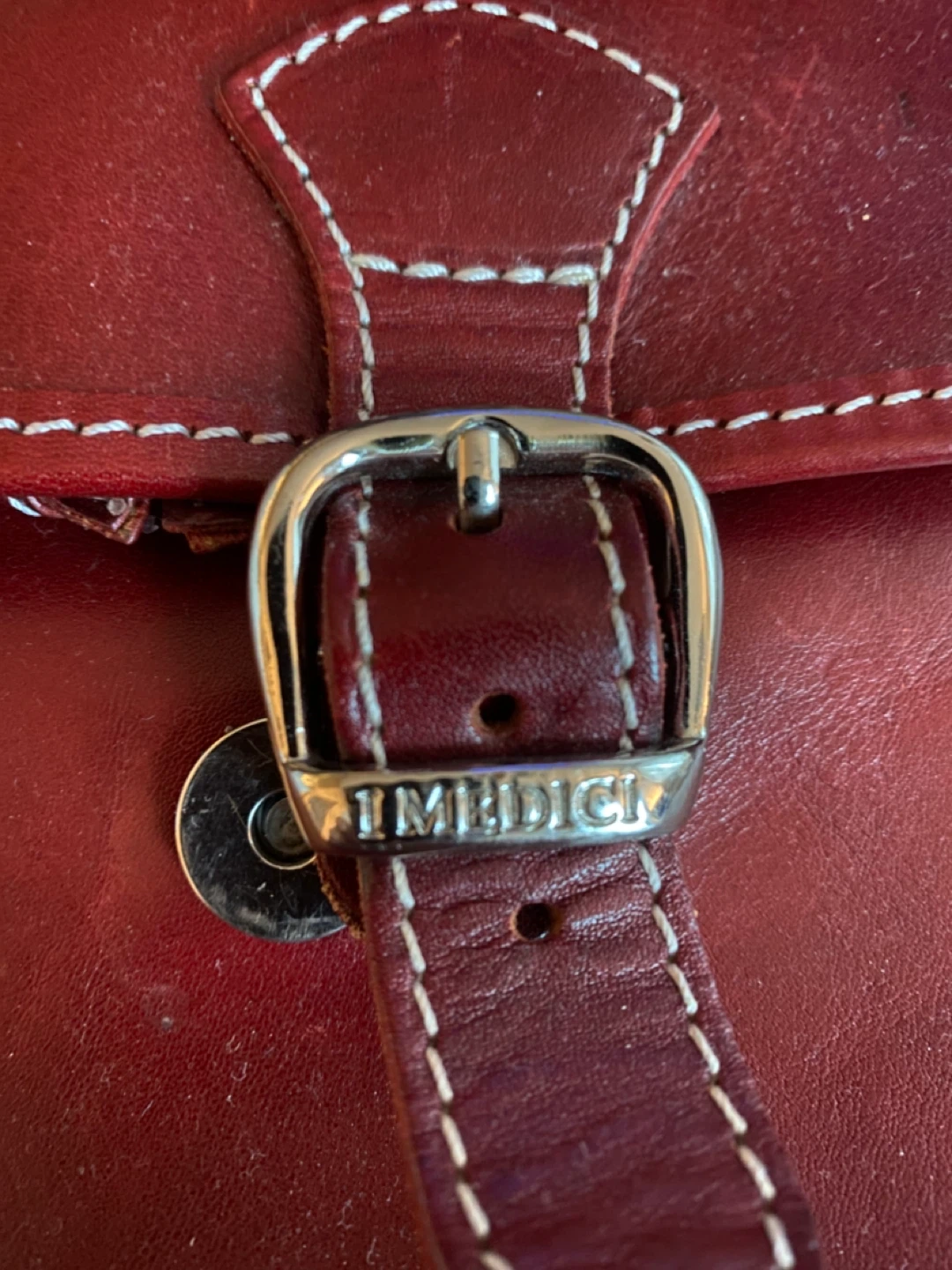 I Medici Firenze Red Leather Backpack - photo 3