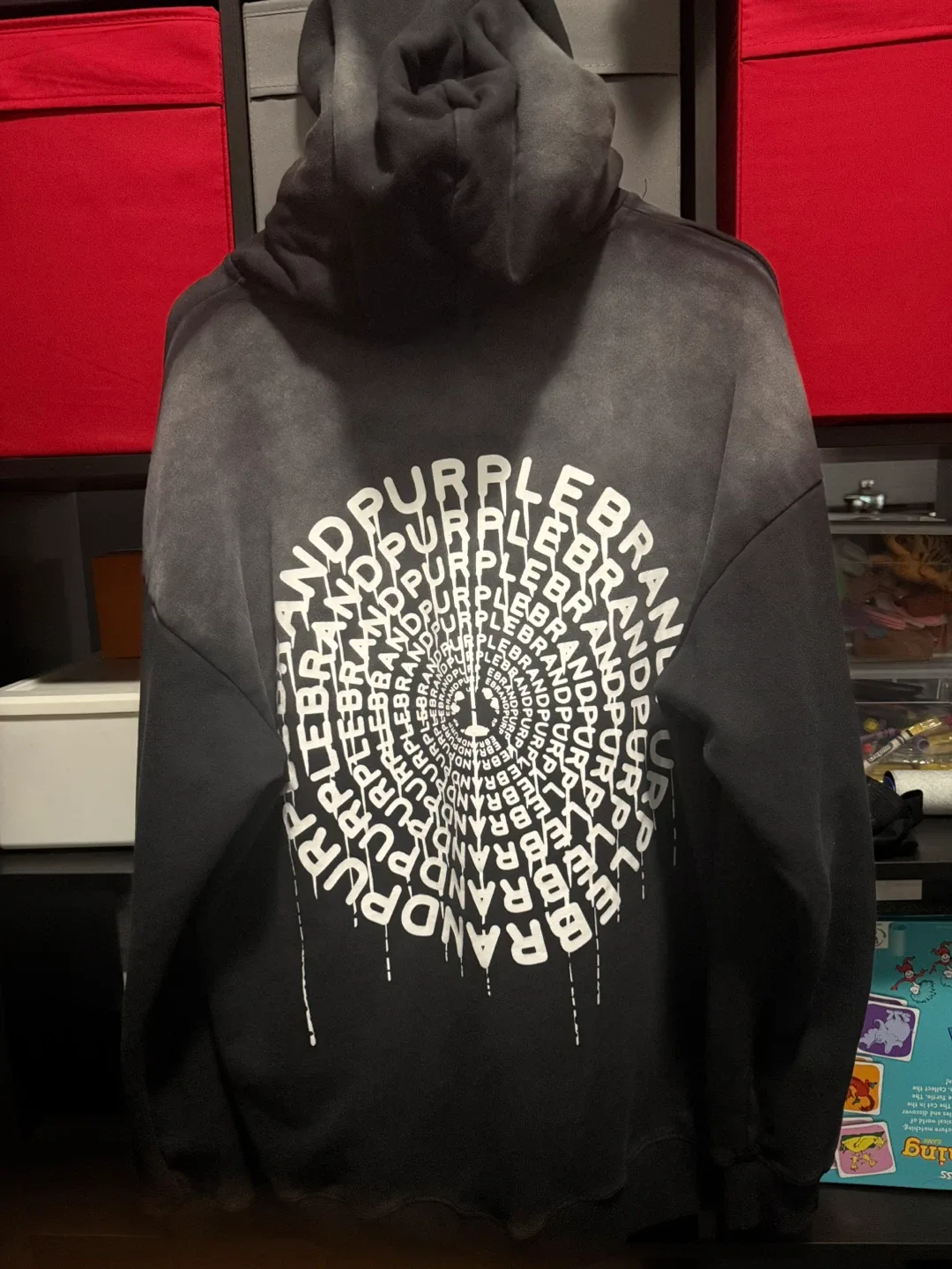 Purple Brand Black Hoodie image indicator(2)