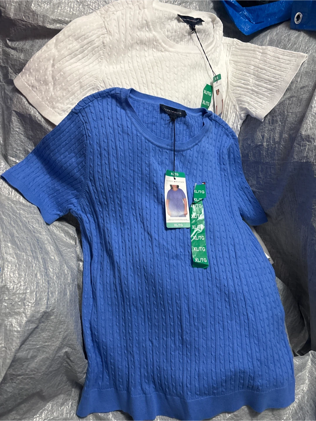 2pc New Tommy Hilfiger Cable Knit Tee - XL