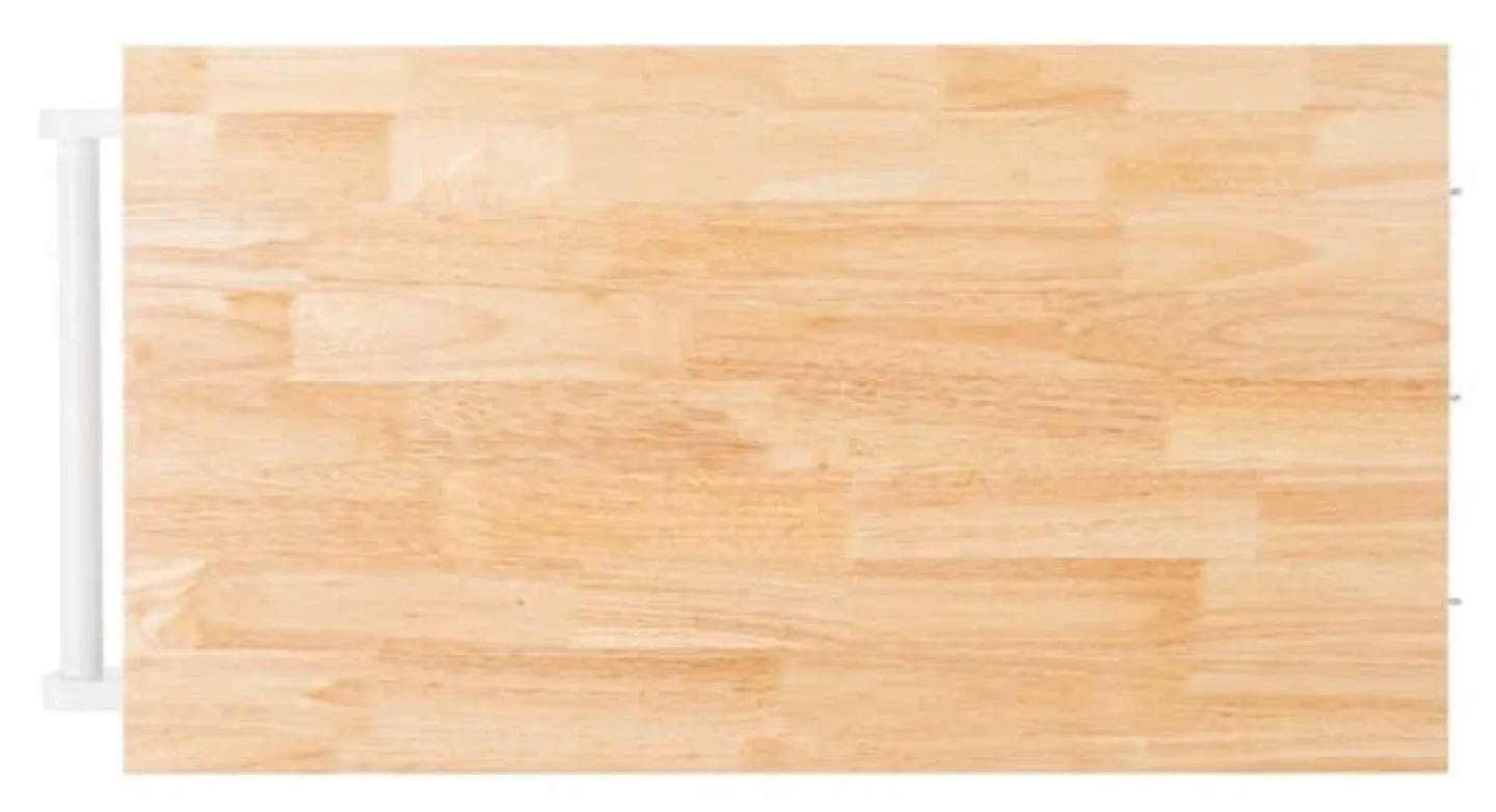 White Kitchen Island Cart with Butcher Block Top image indicator(7)