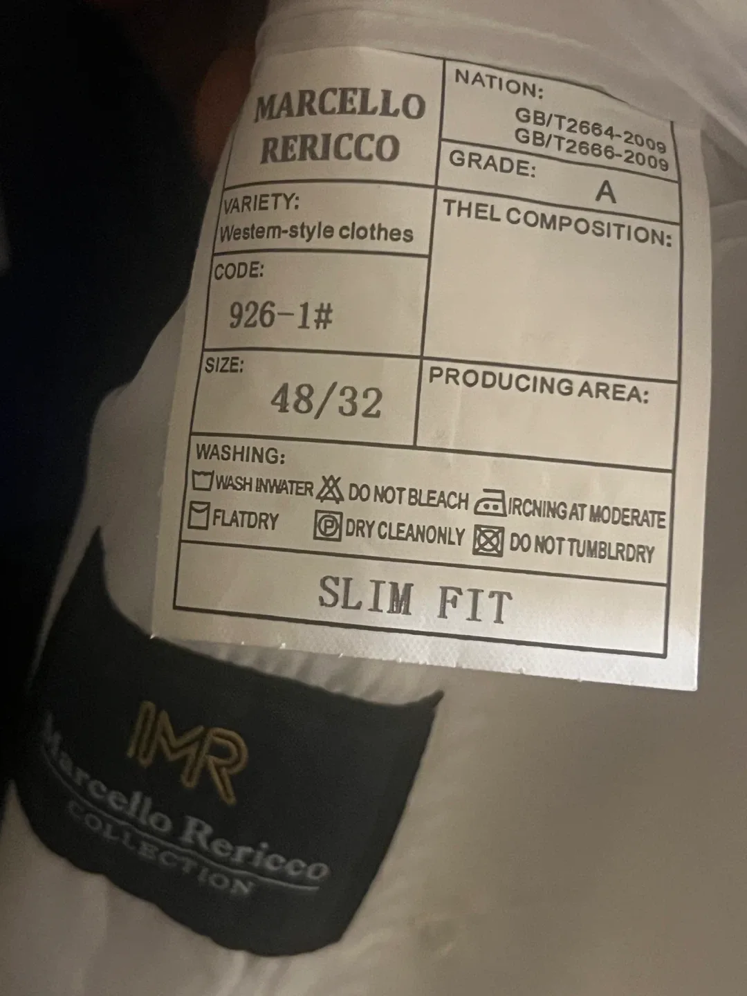 Marcello Rericco White Slim Fit Suit Size 48/32 image indicator(2)