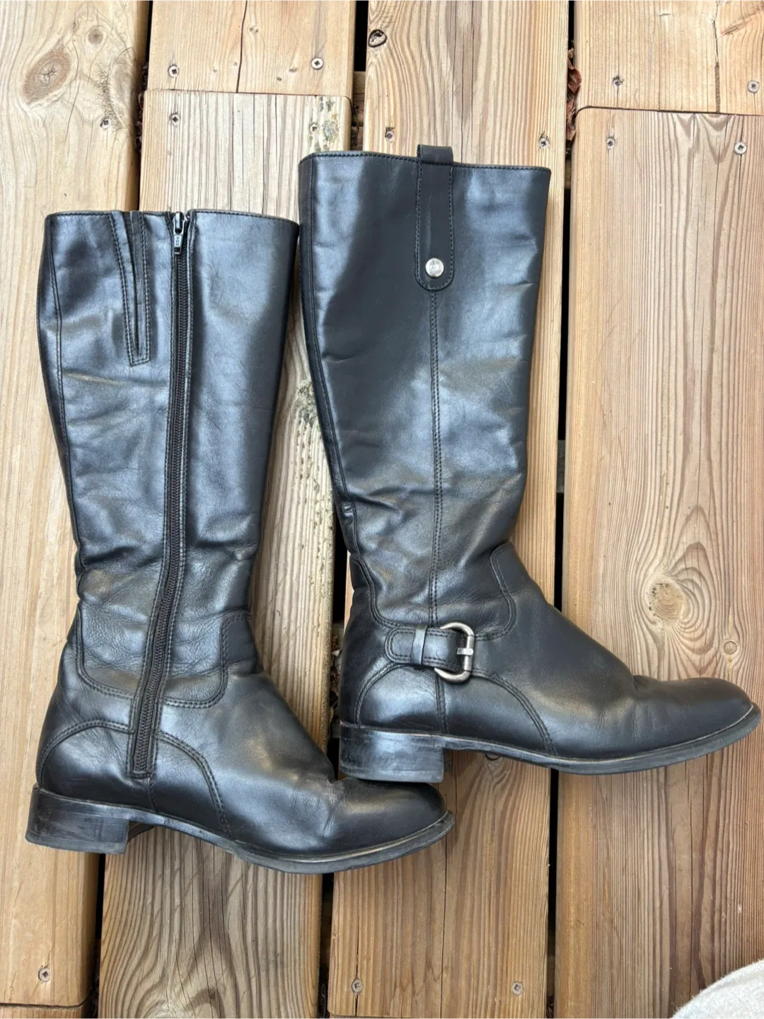 La Canadienne Black Leather Boots - Size 6.5 thumbnail