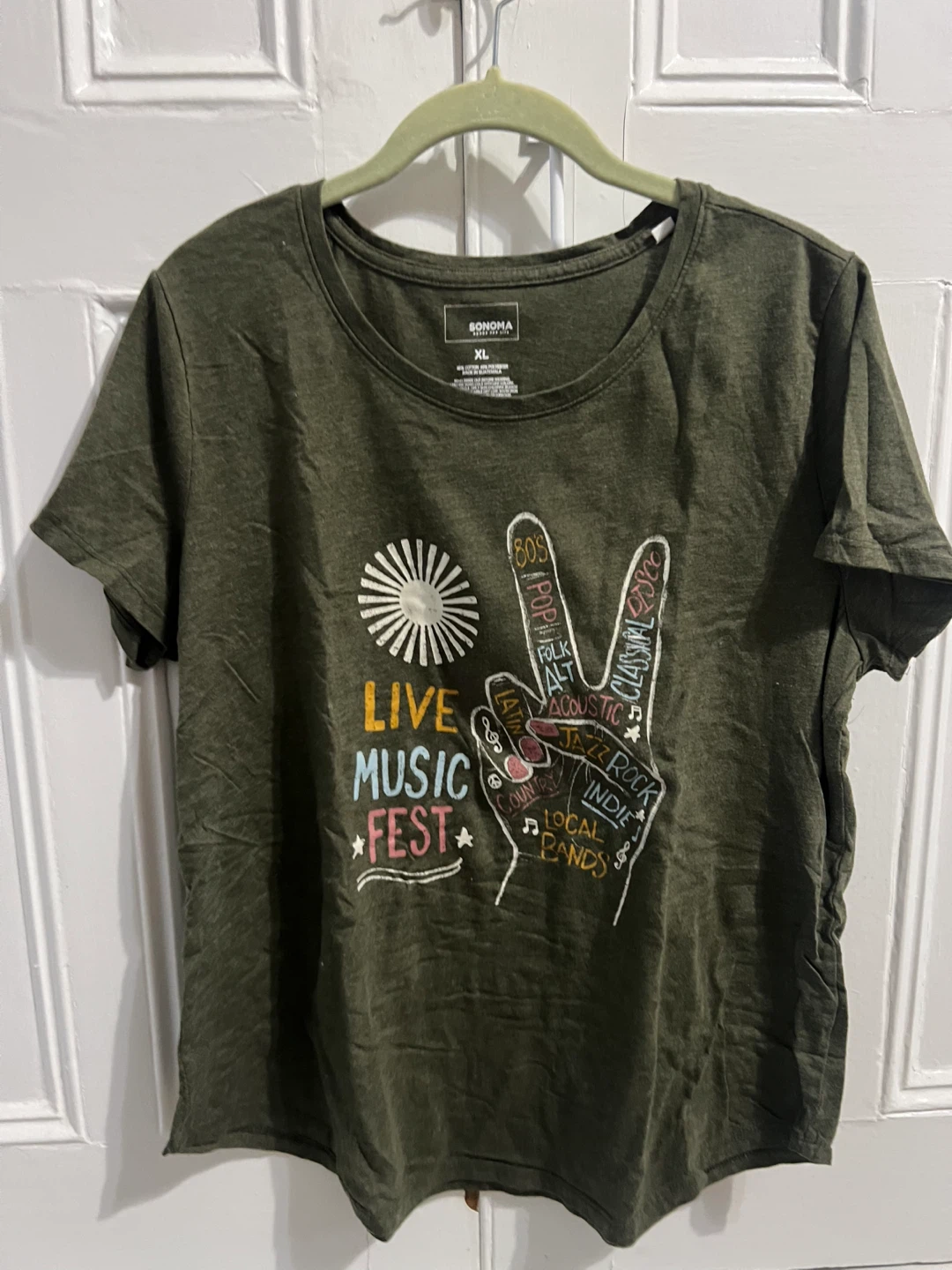 Sonoma Olive Green Live Music Fest Tee - XL - photo 2
