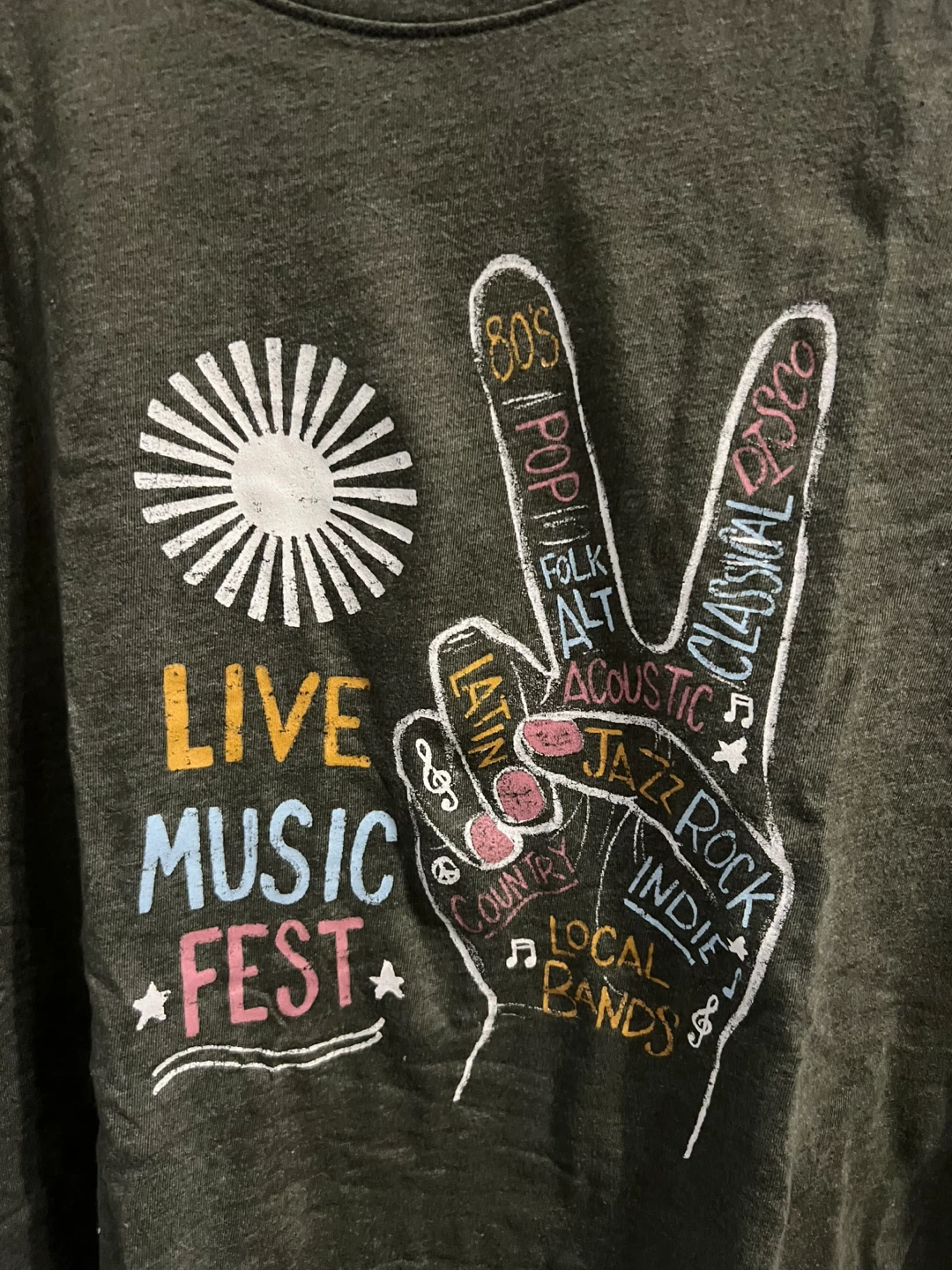 Sonoma Olive Green Live Music Fest Tee - XL