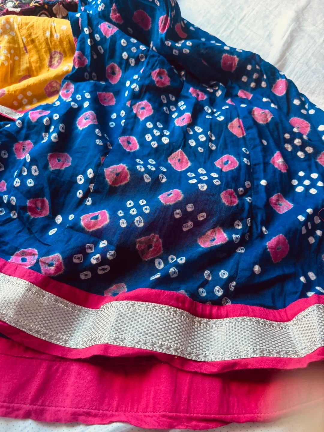 3pcs beautiful ethnic mirror handcrafted neck Salwar Kameez Suit image indicator(5)