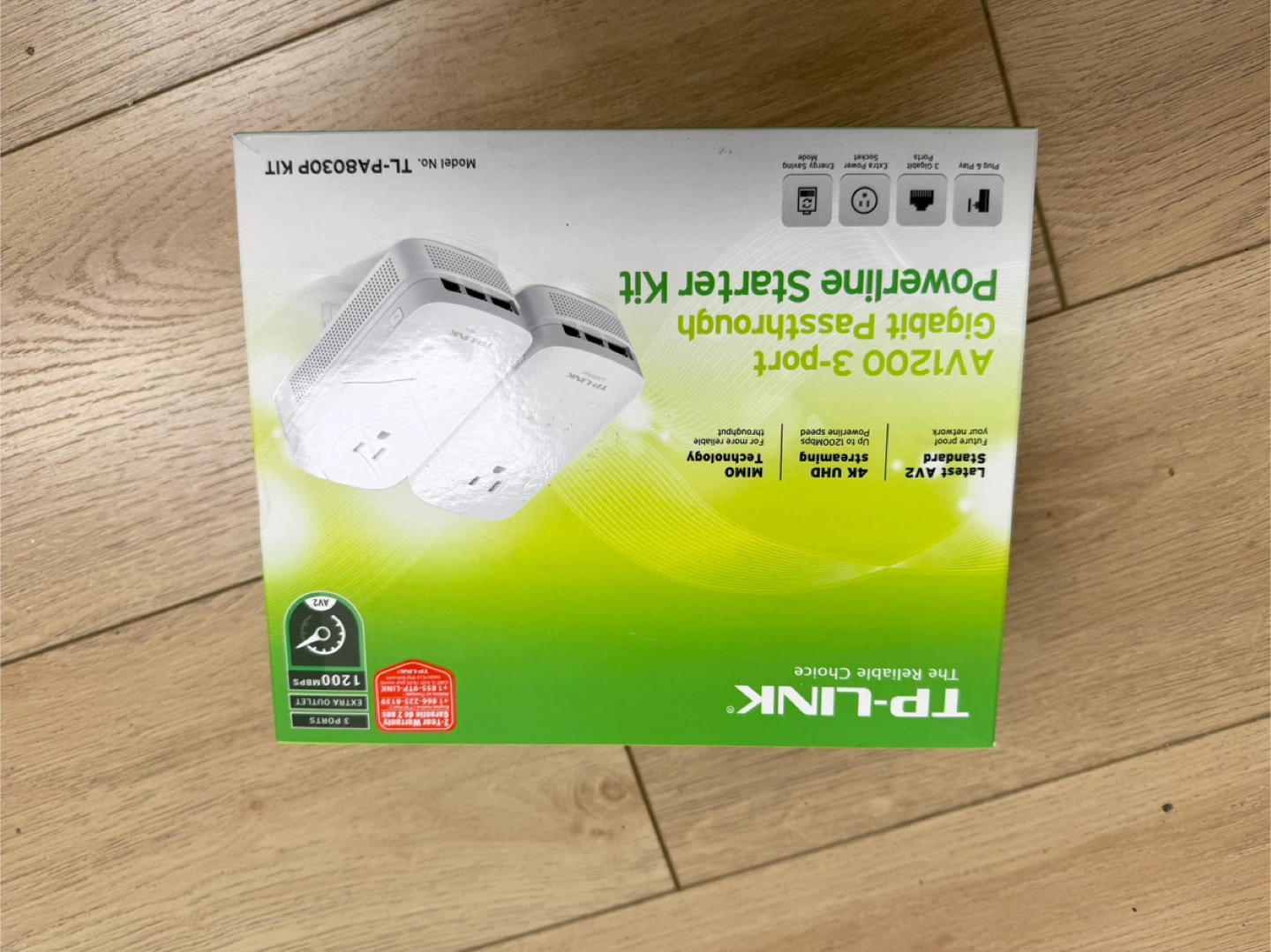 TP-Link AV1200 3-Port Gigabit Powerline Starter Kit