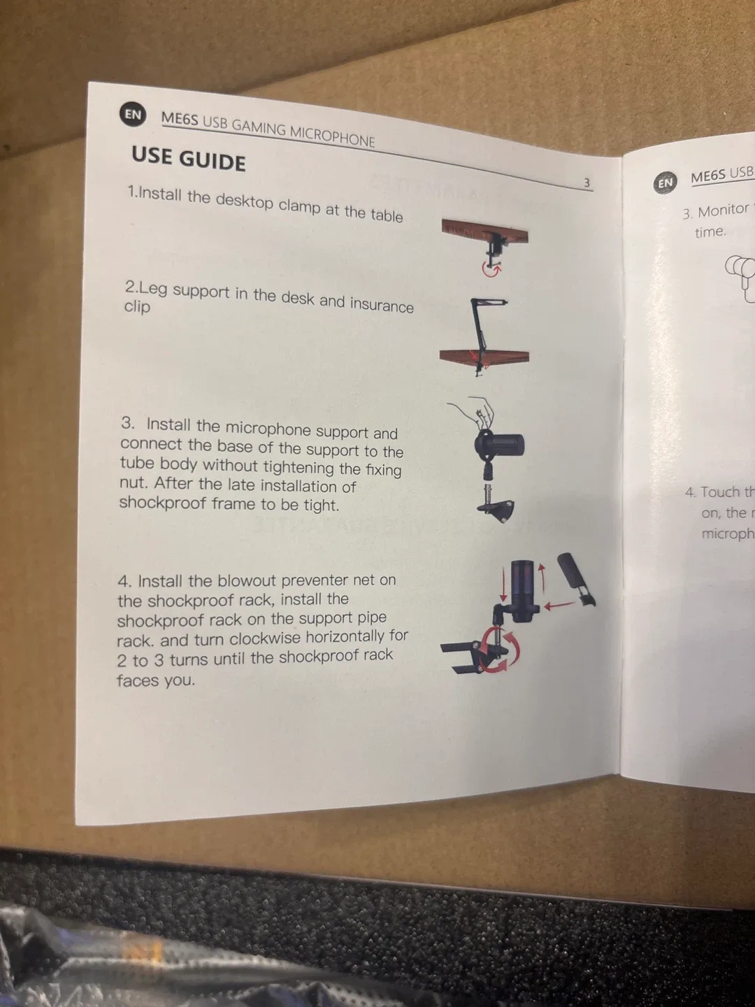 New BBEIYY ME6S USB Gaming Microphone & BOOM Arm Stand image indicator(7)