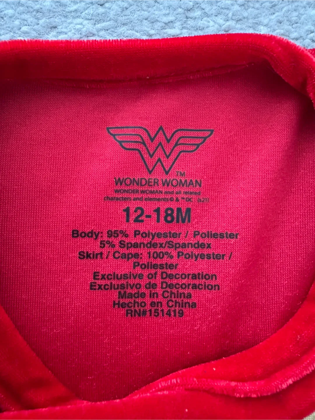 Wonder Woman Costume - Size 12-18M image indicator(4)