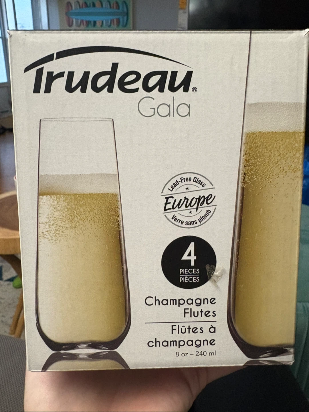 Champagne Flutes (4) - New in Box!