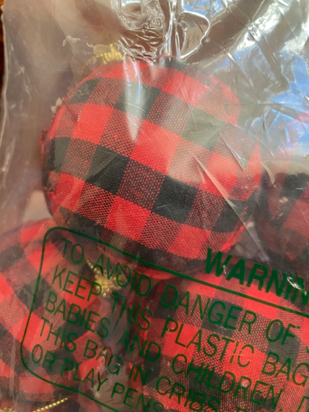 Red & Black Plaid Christmas Ornaments - photo 2
