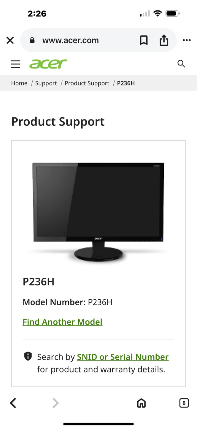 Acer P236H 23" Widescreen LCD Monitor - photo 3