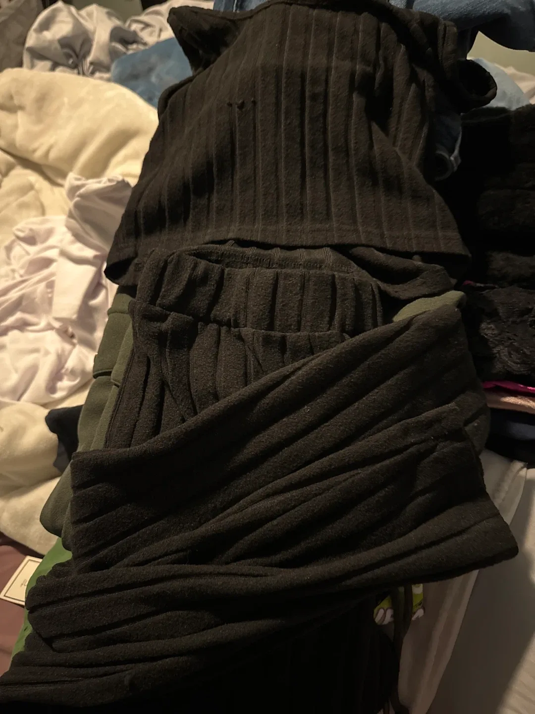 Black Ribbed Lounge Set thumbnail