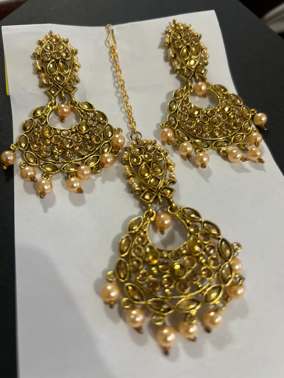 Gold-toned Indian Jewelry Set - photo 2