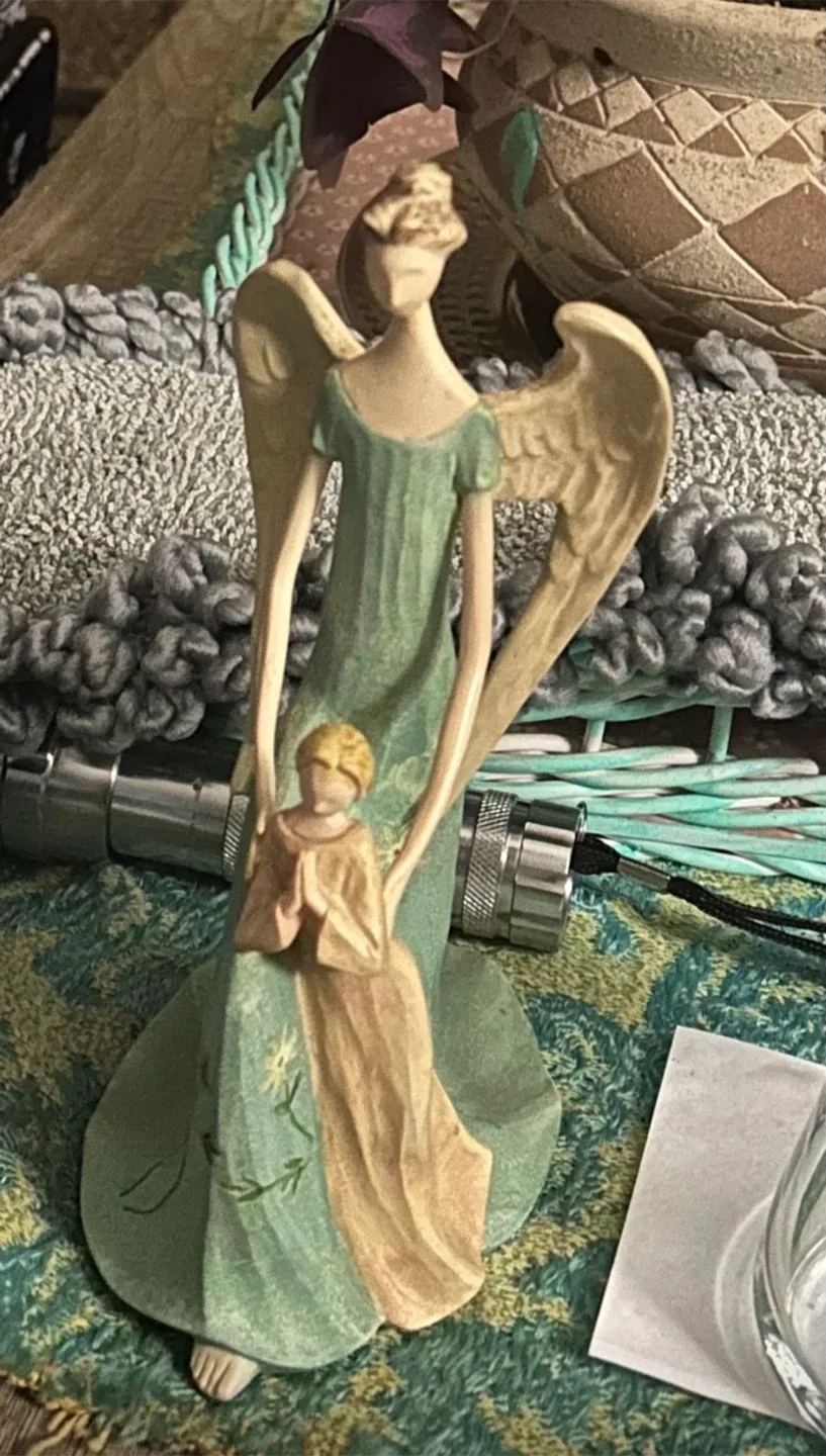 Angel Figurine with child