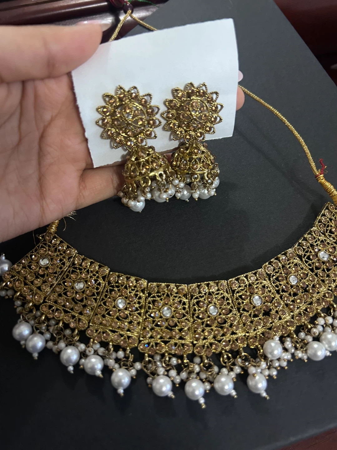 Gold Necklace & Earring Set - photo 2