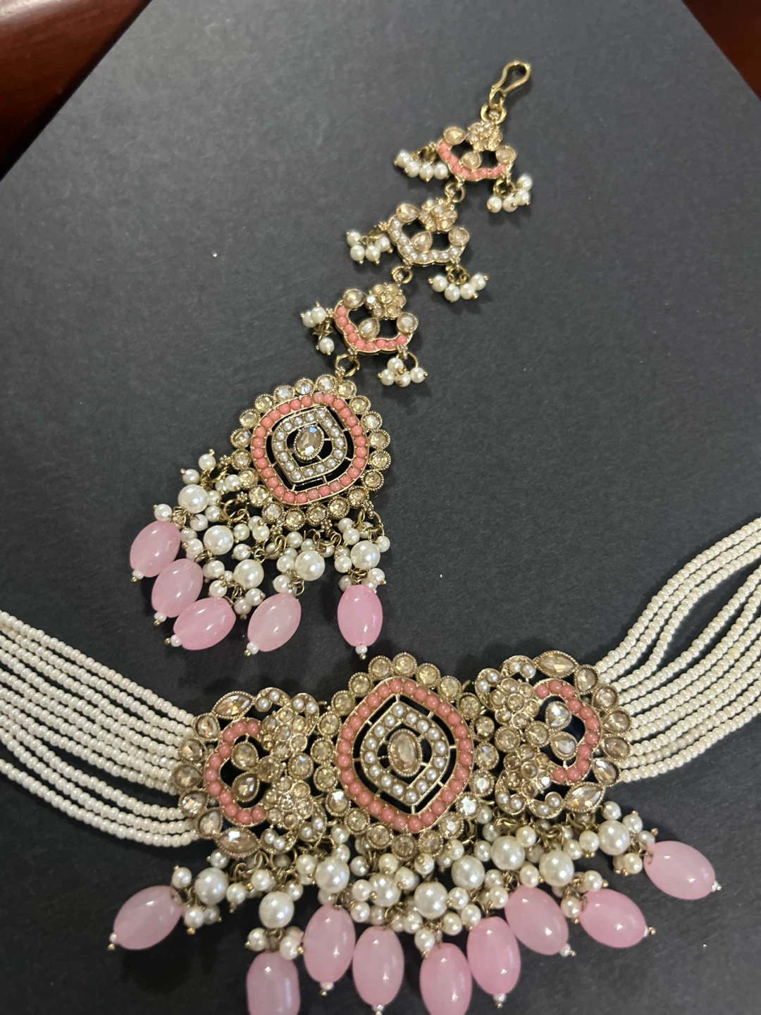 Indian/Pakistani Jewellery Set - Pink & Gold - photo 3