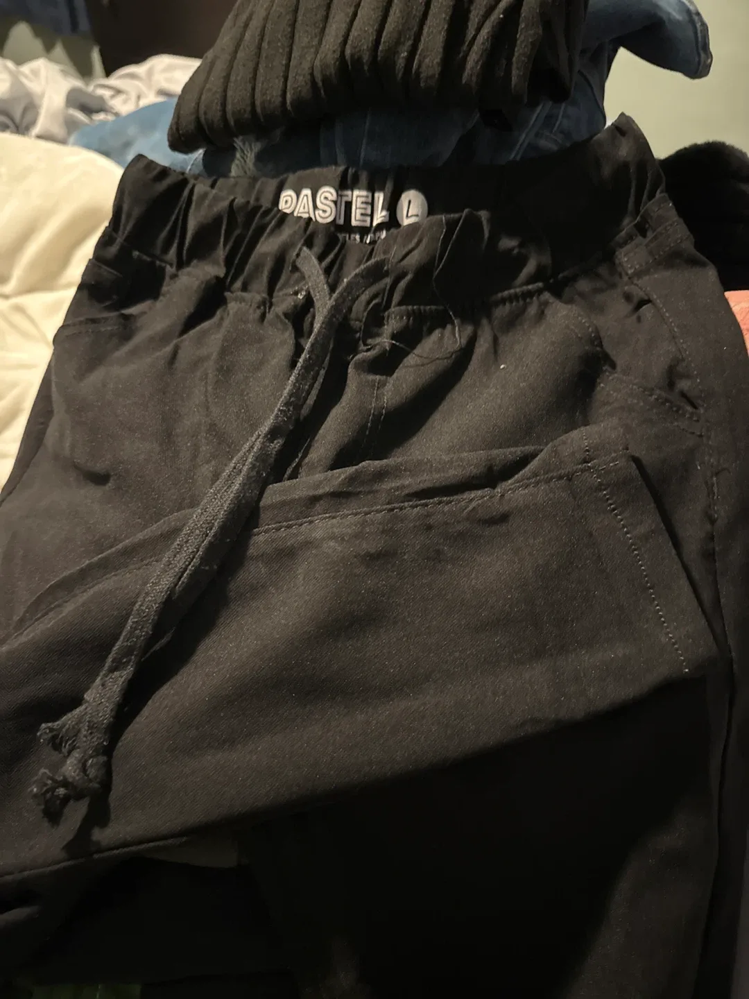 Pastel Black Pants Size L thumbnail