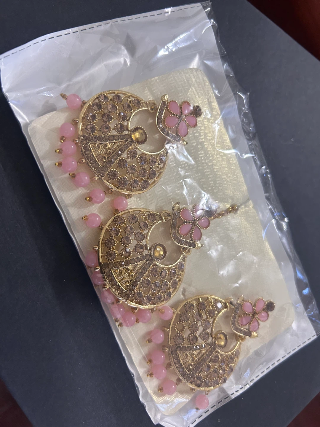 New Gold & Pink Earrings