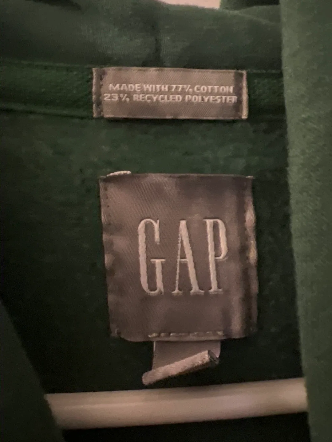 GAP Green Hoodie - 77% Cotton Blend image indicator(2)