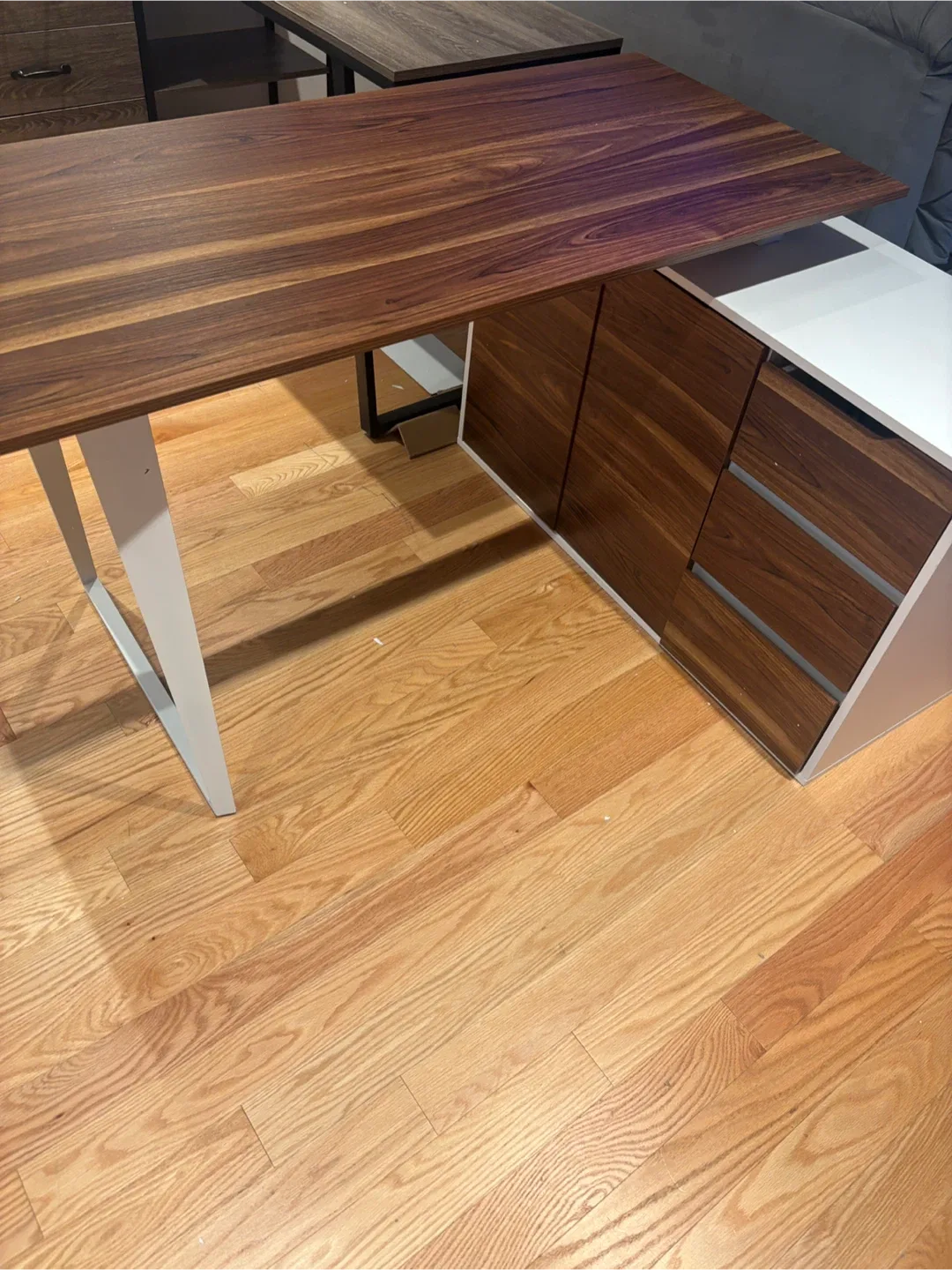 Brand New Computer desk with huge storage cabinet thumbnail