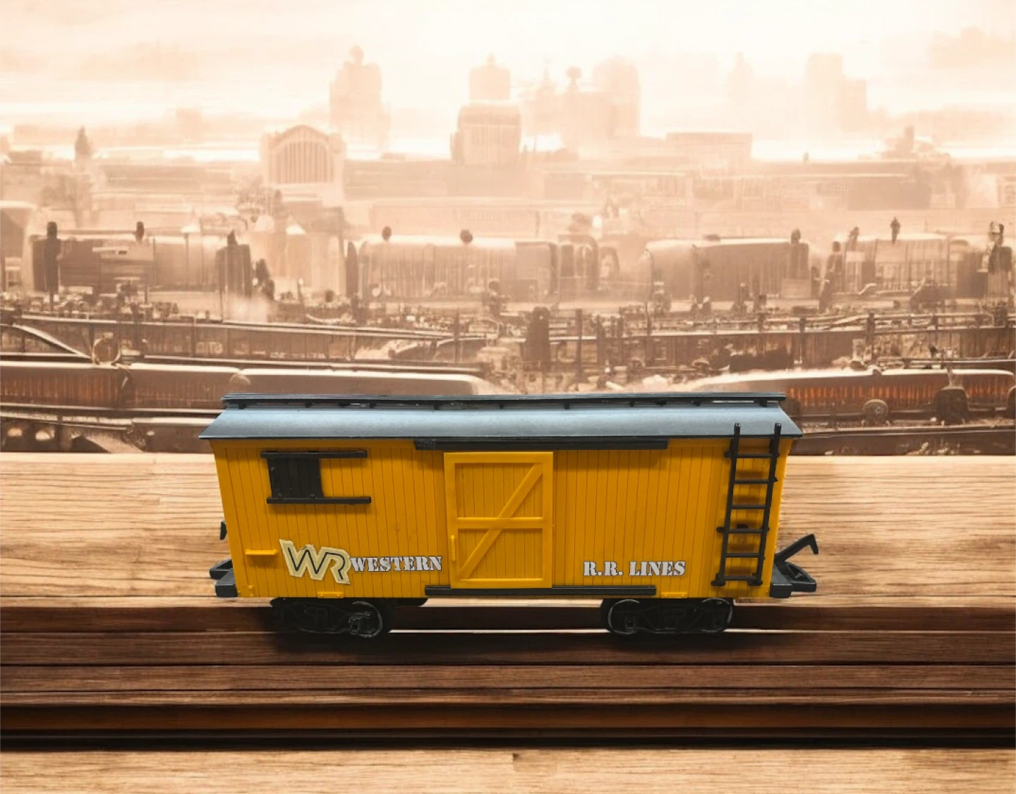 Western R.R. Lines Yellow Train Car