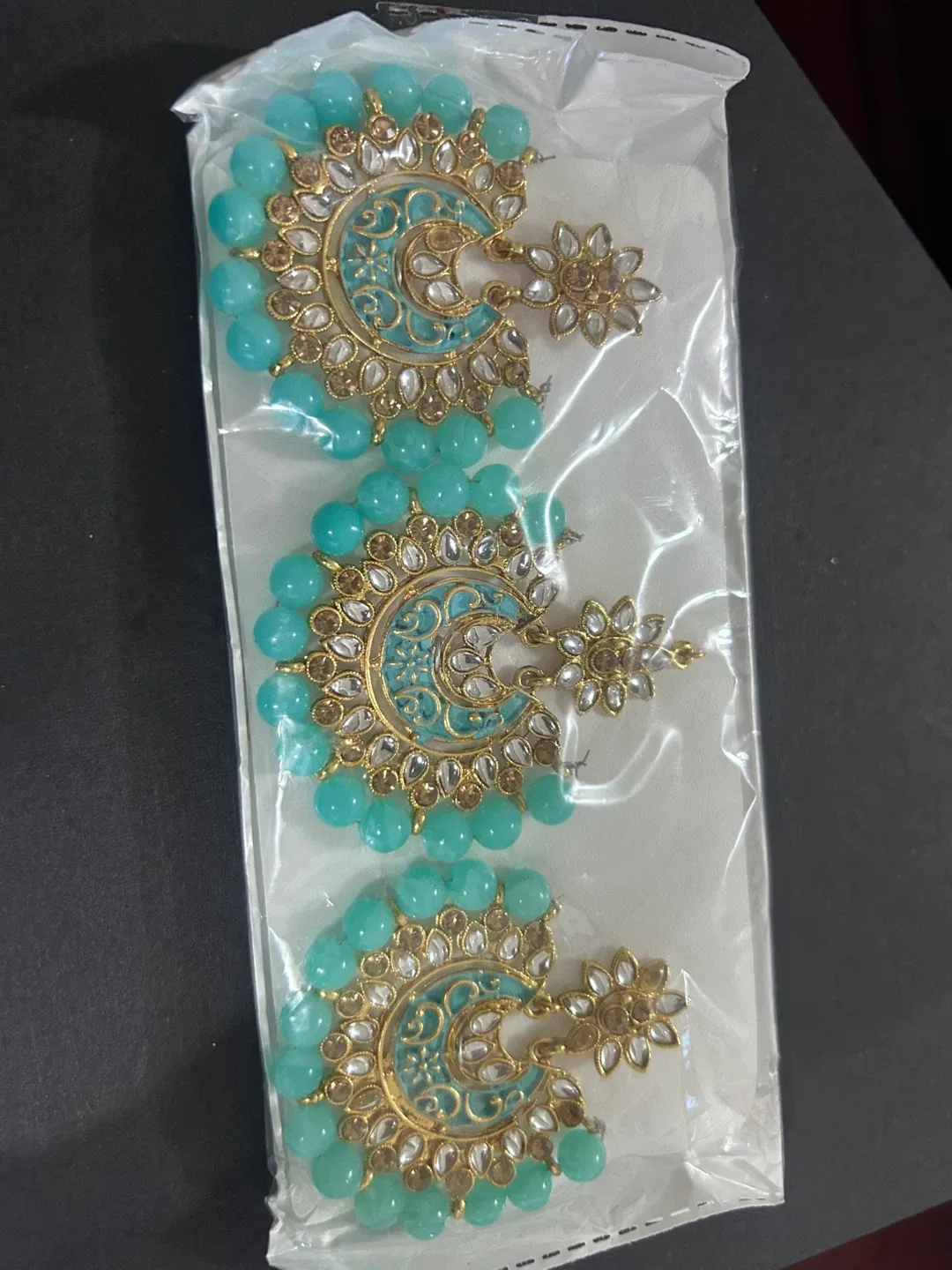 New Turquoise & Gold Earrings thumbnail
