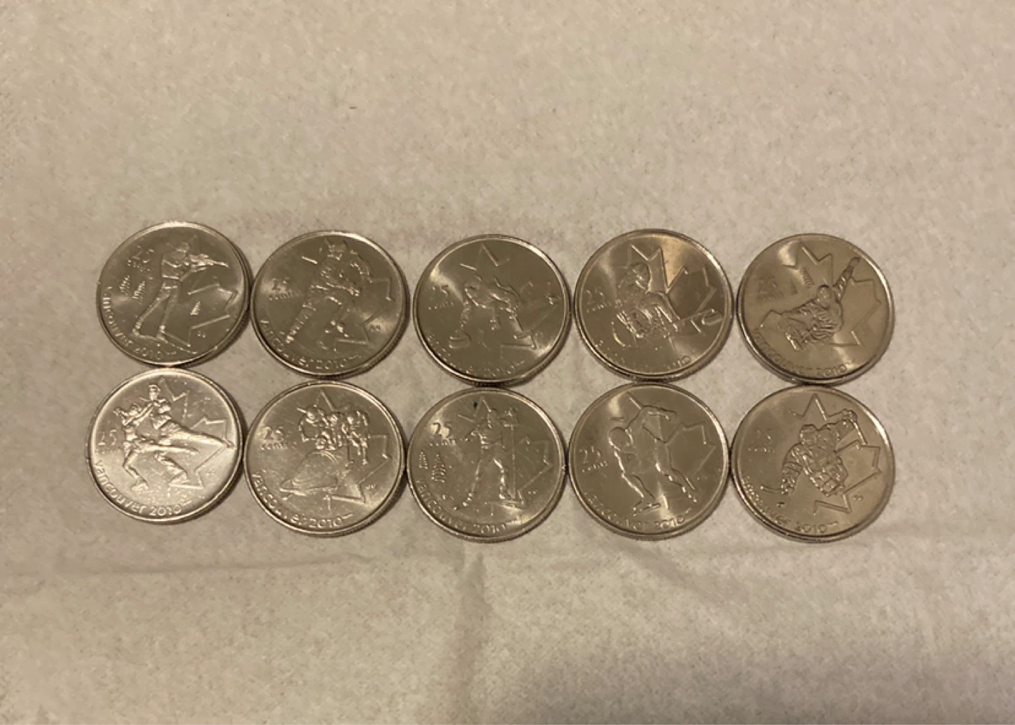 Complete 2010 Vancouver Olympics Quarter Collection