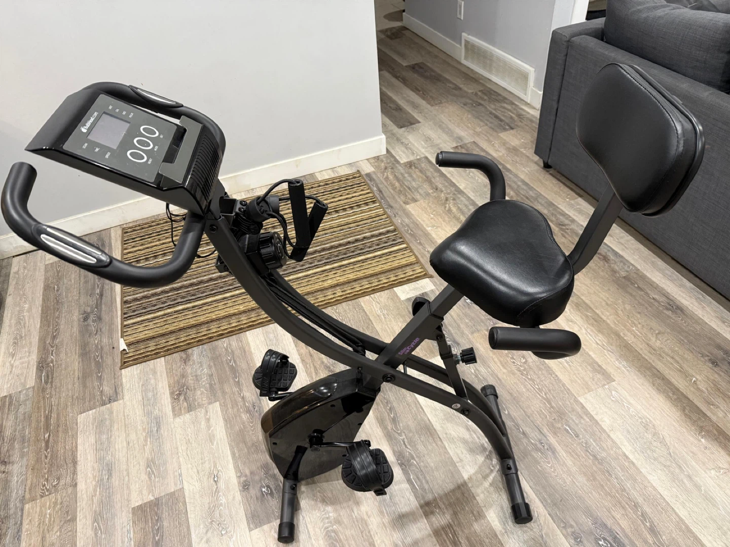 Exerpeutic Folding Magnetic Upright Exercise Bike - photo 2