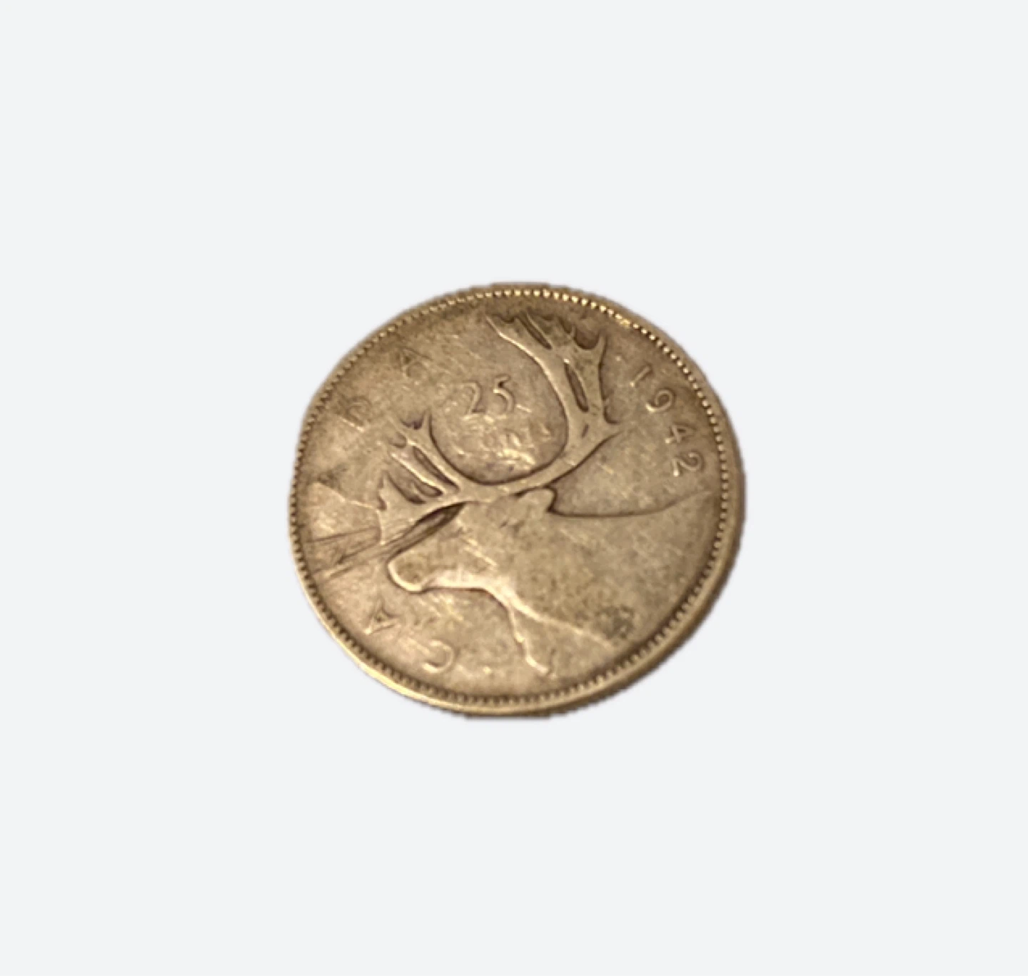 Vintage 1942 Canadian Quarter